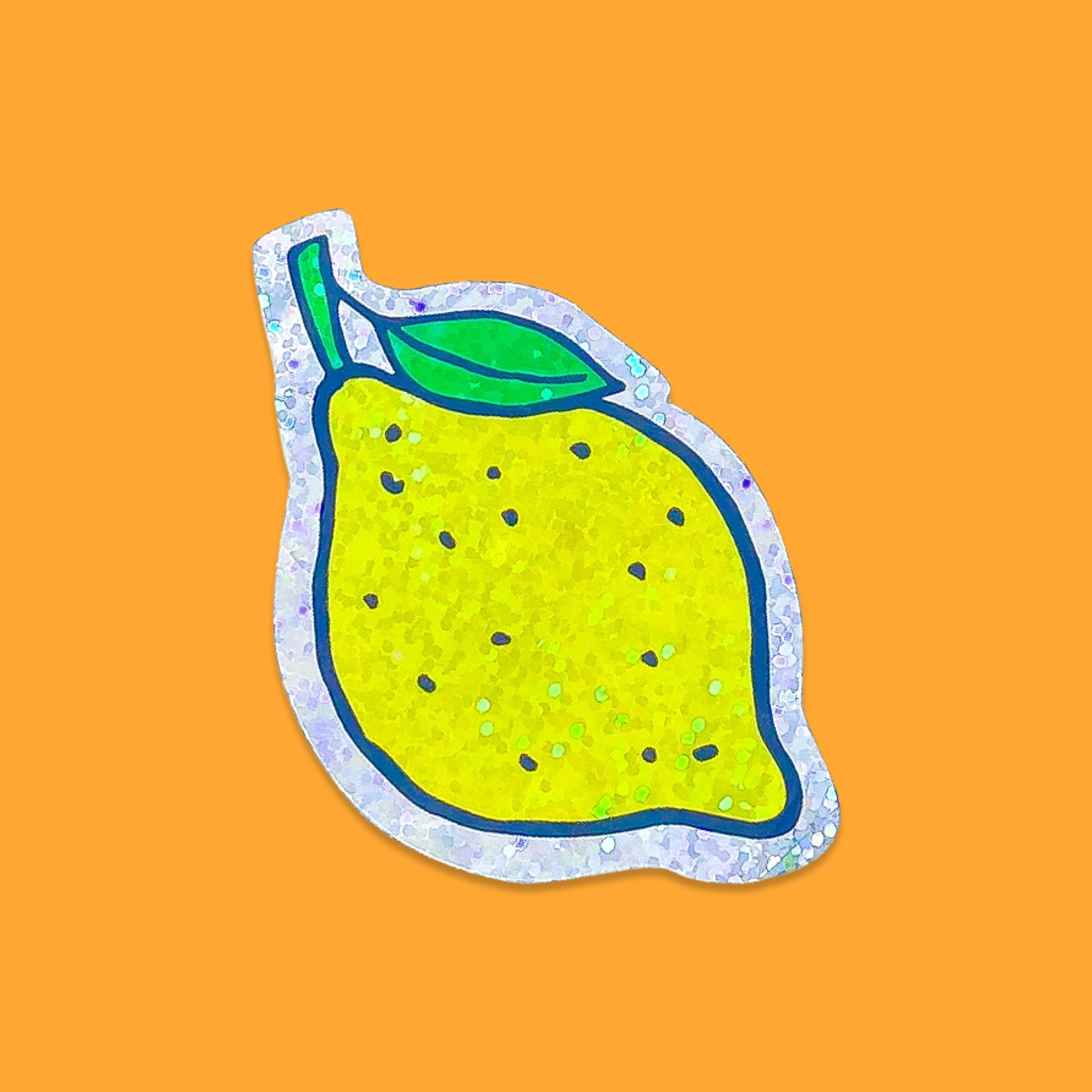 Glitter Lemon Sticker