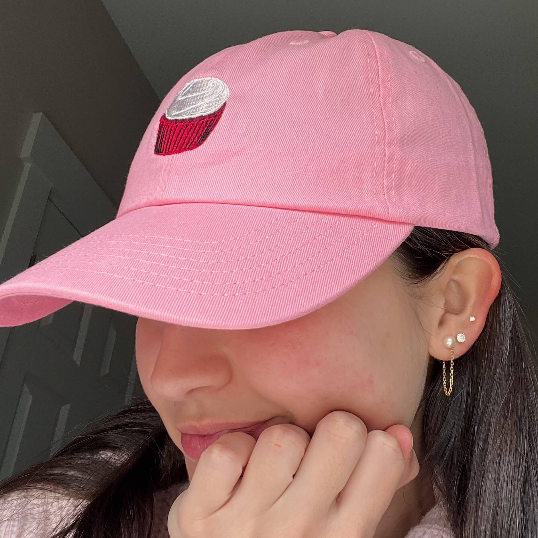 Red Velvet Cupcake Embroidered Hat