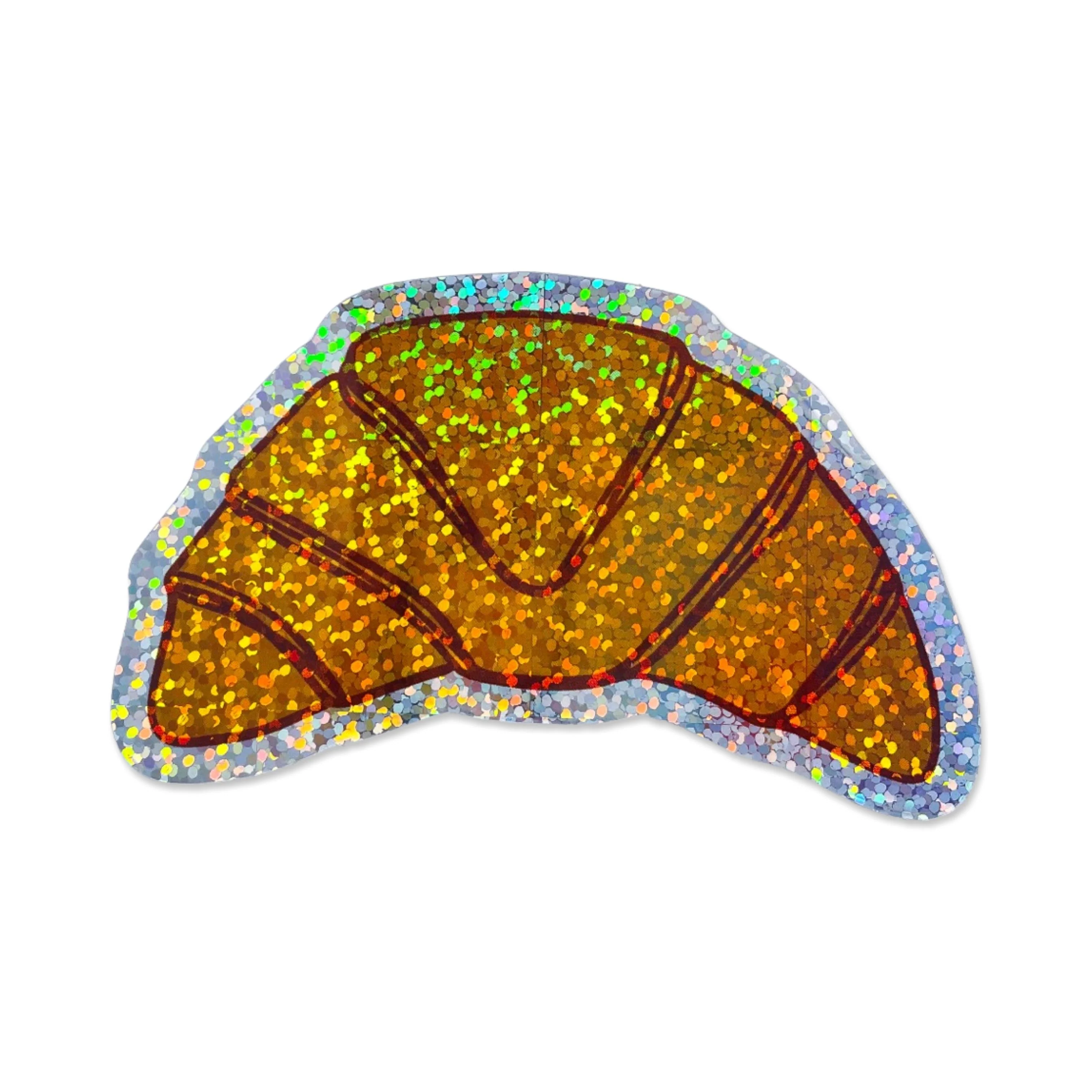 Glitter Croissant Sticker