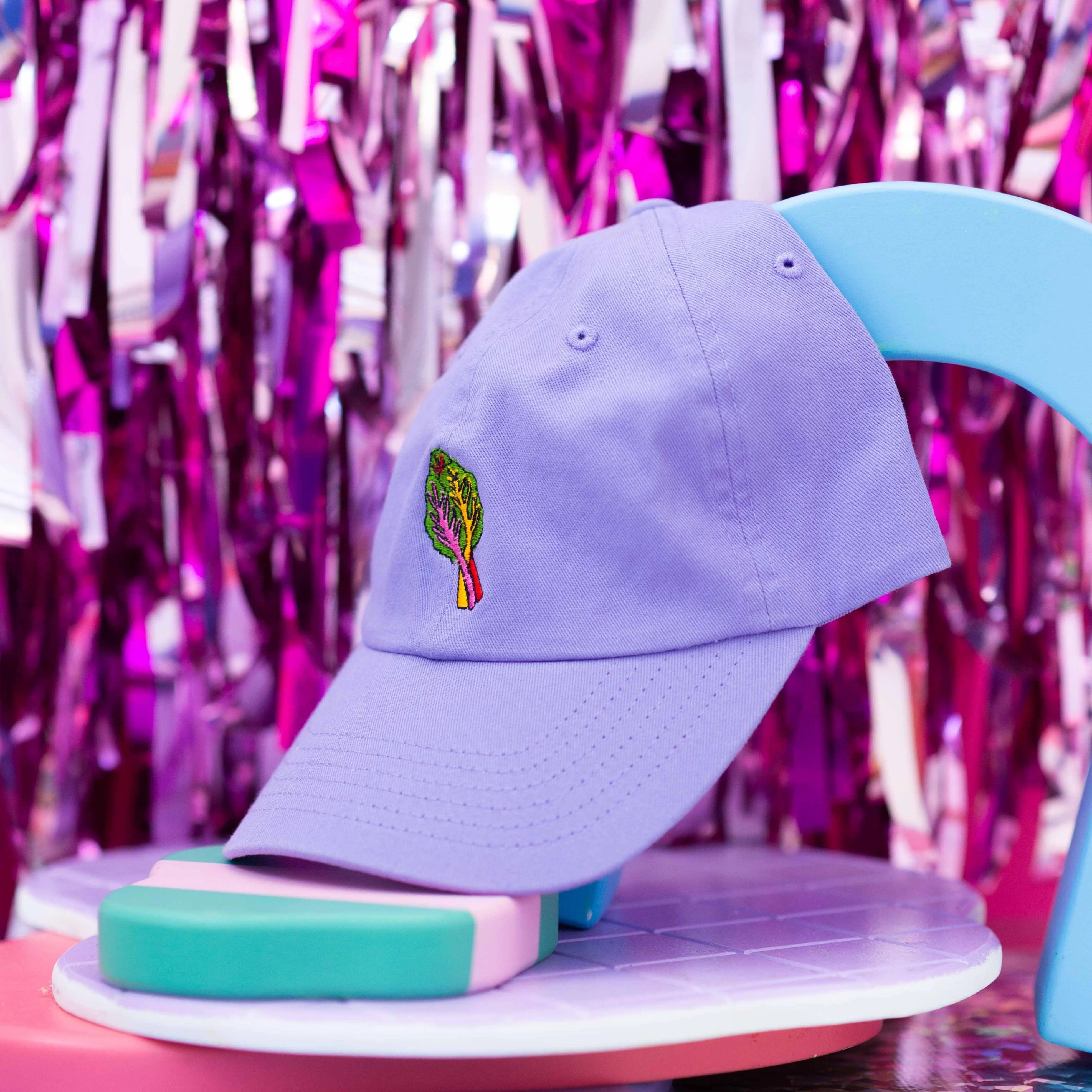 Rainbow Chard Embroidered Hat