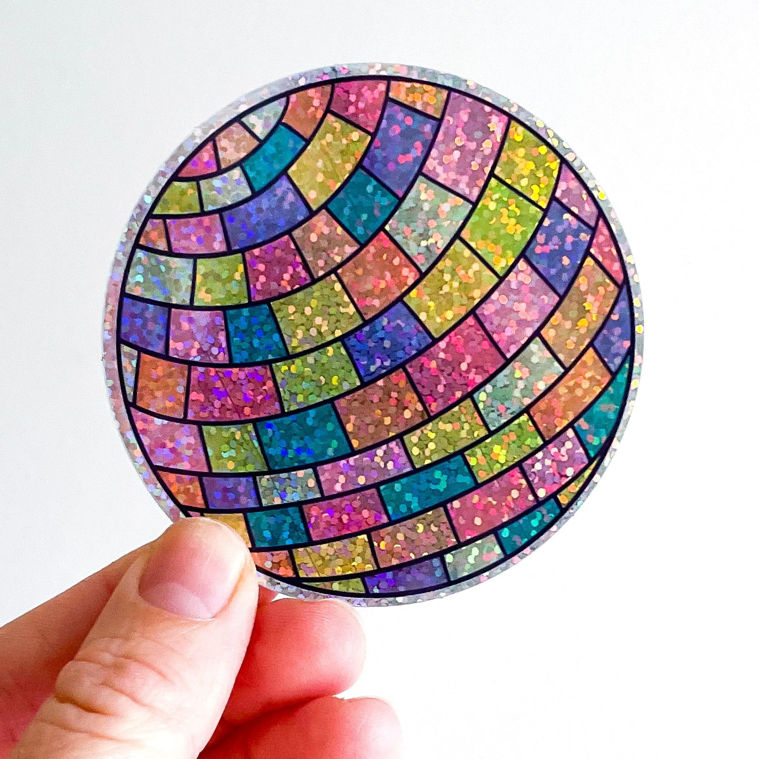 Glitter Disco Ball Sticker
