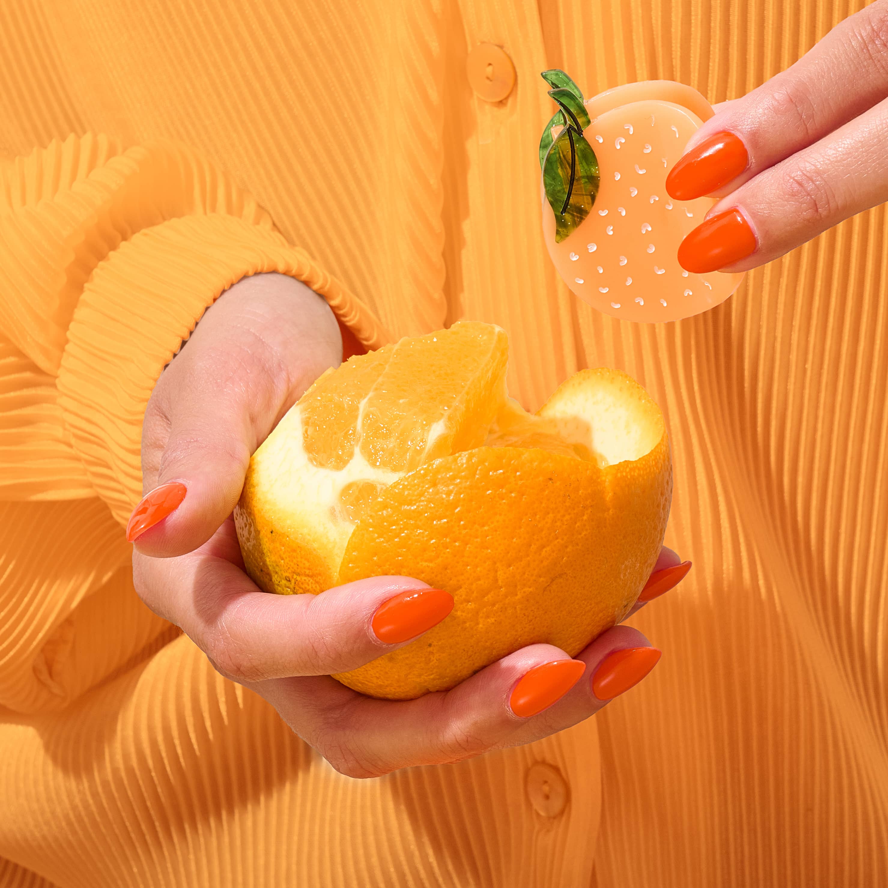 Mini Orange Hair Claw Clip