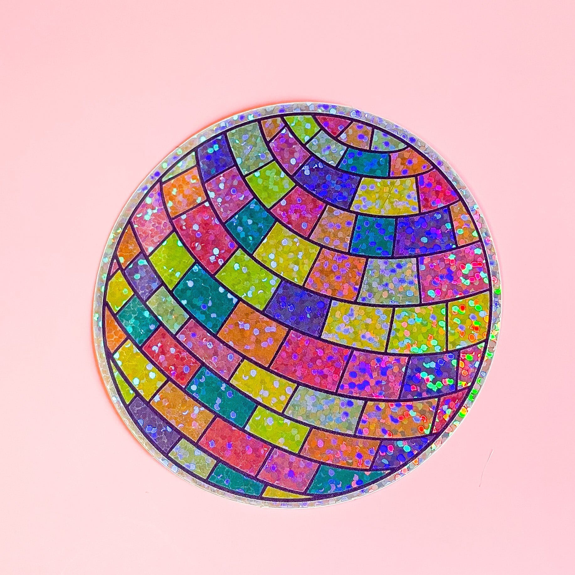 Glitter Disco Ball Sticker
