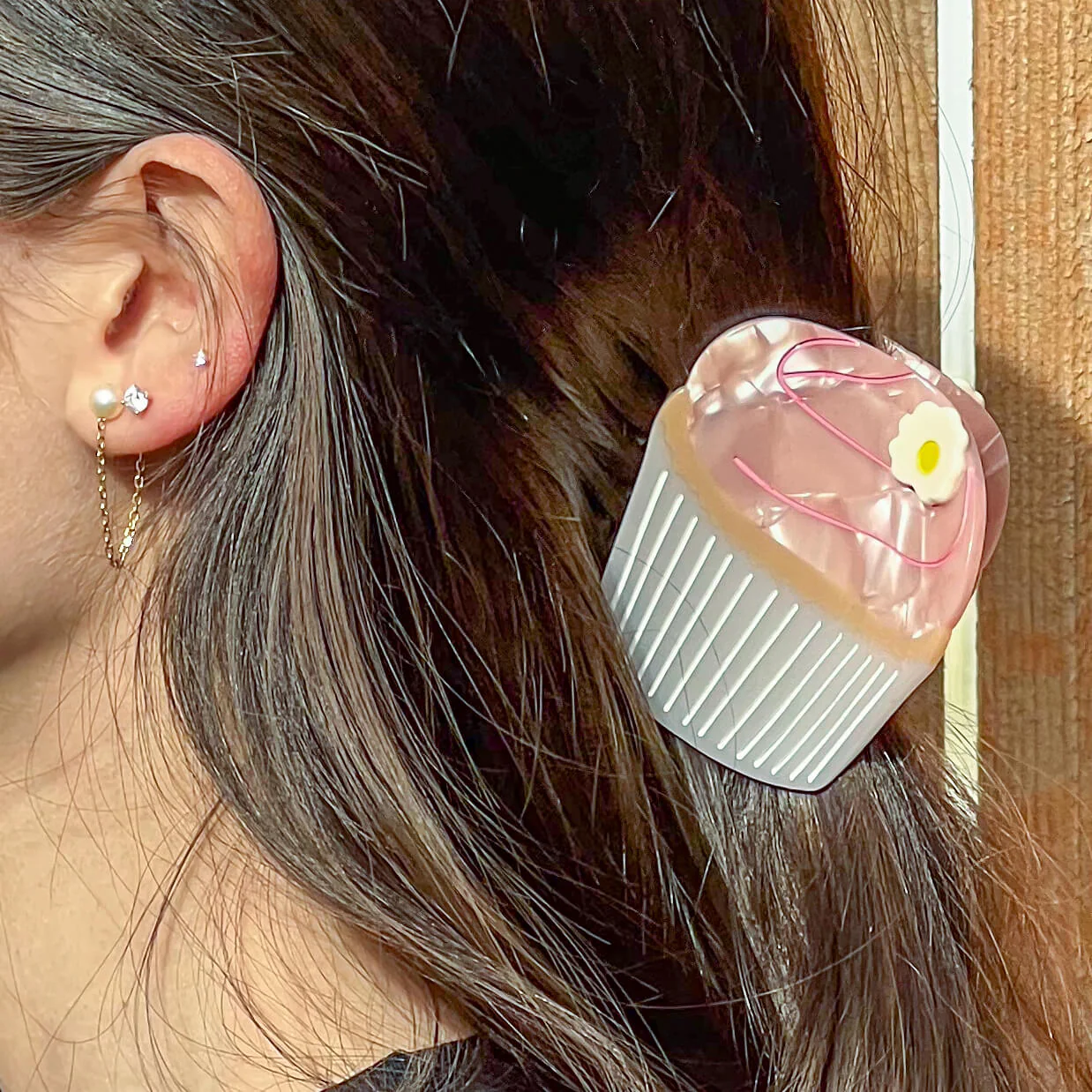 Midi Carrie Cupcake Hair Claw Clip