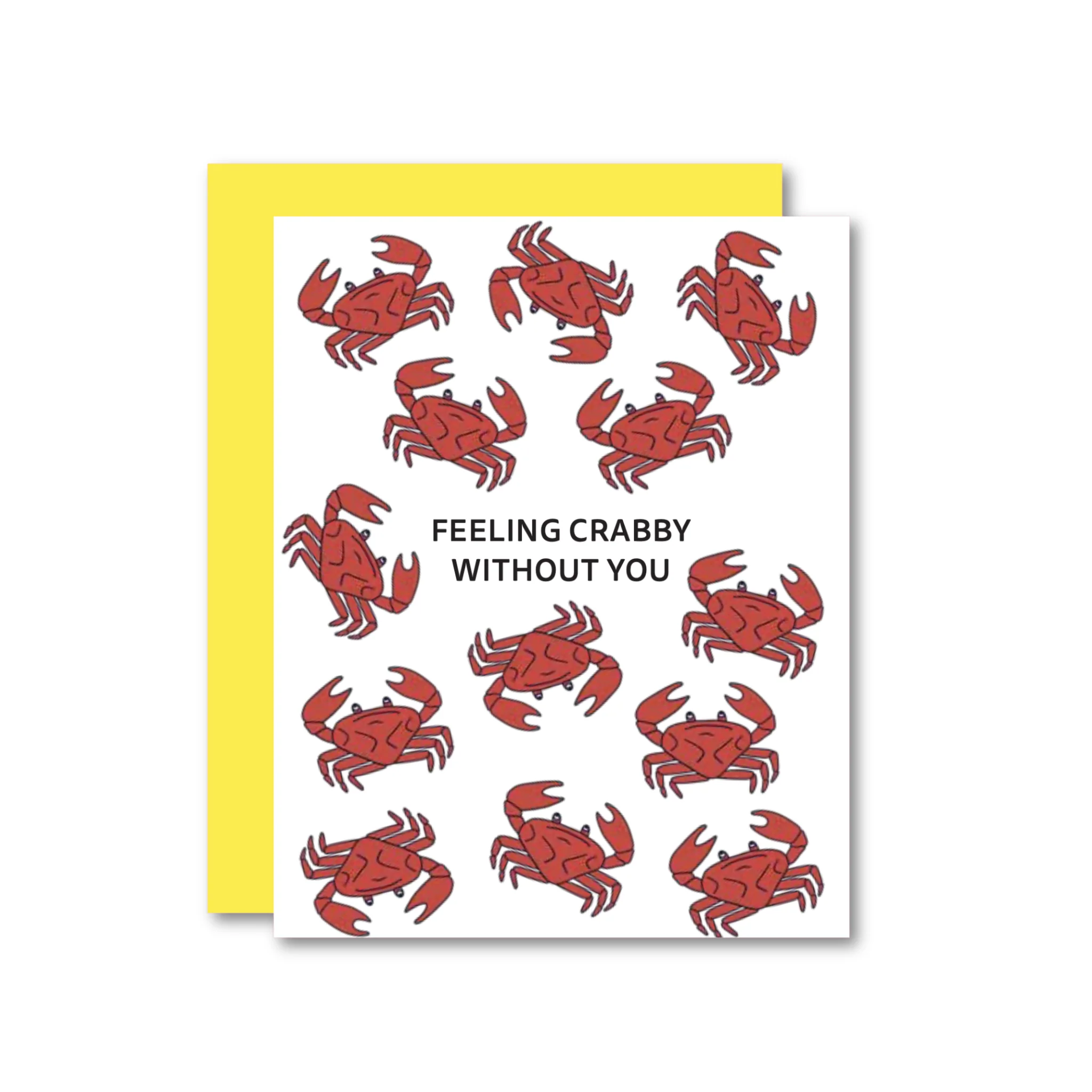 Crabby Without You Risograph Card