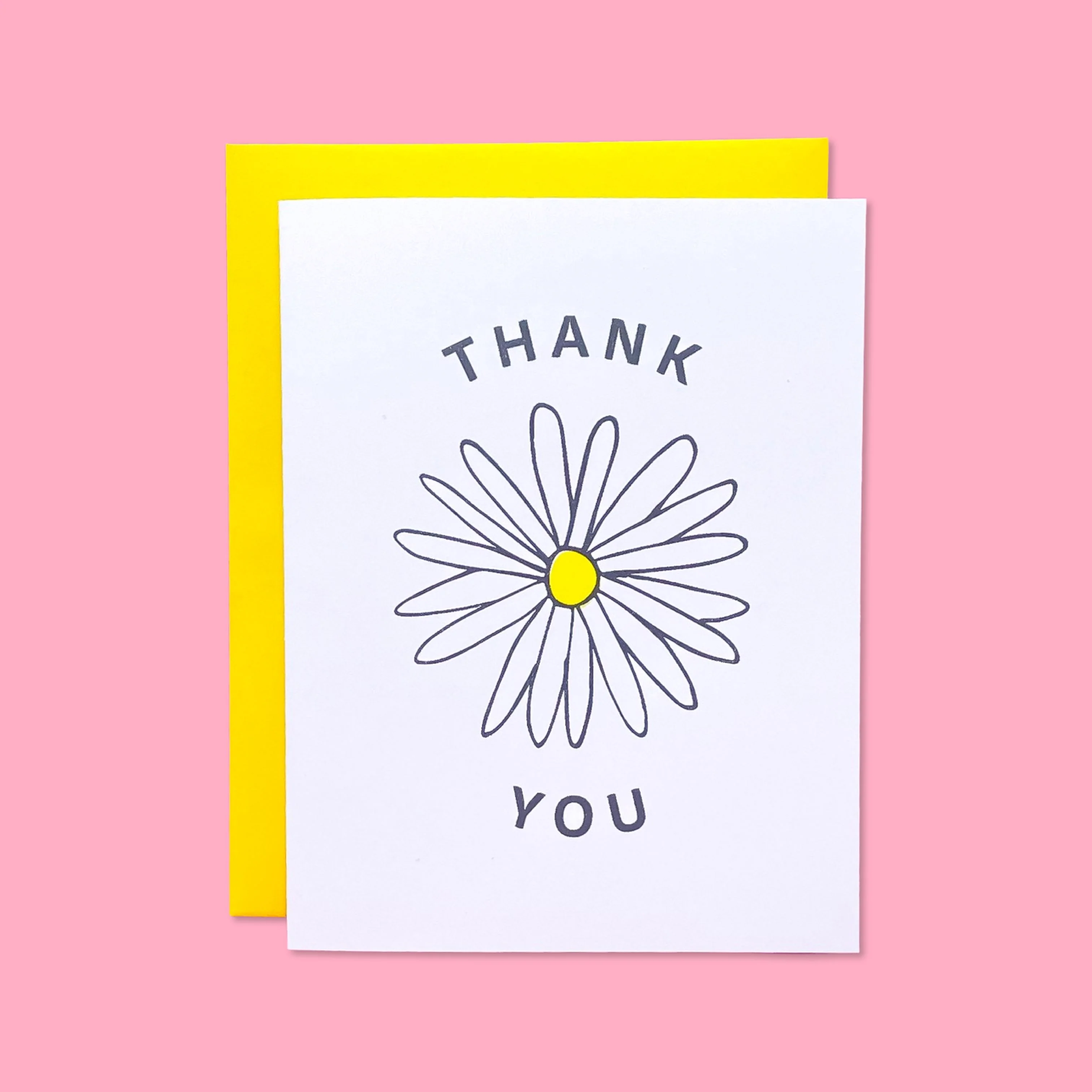 Thank You Daisy Risograph Card
