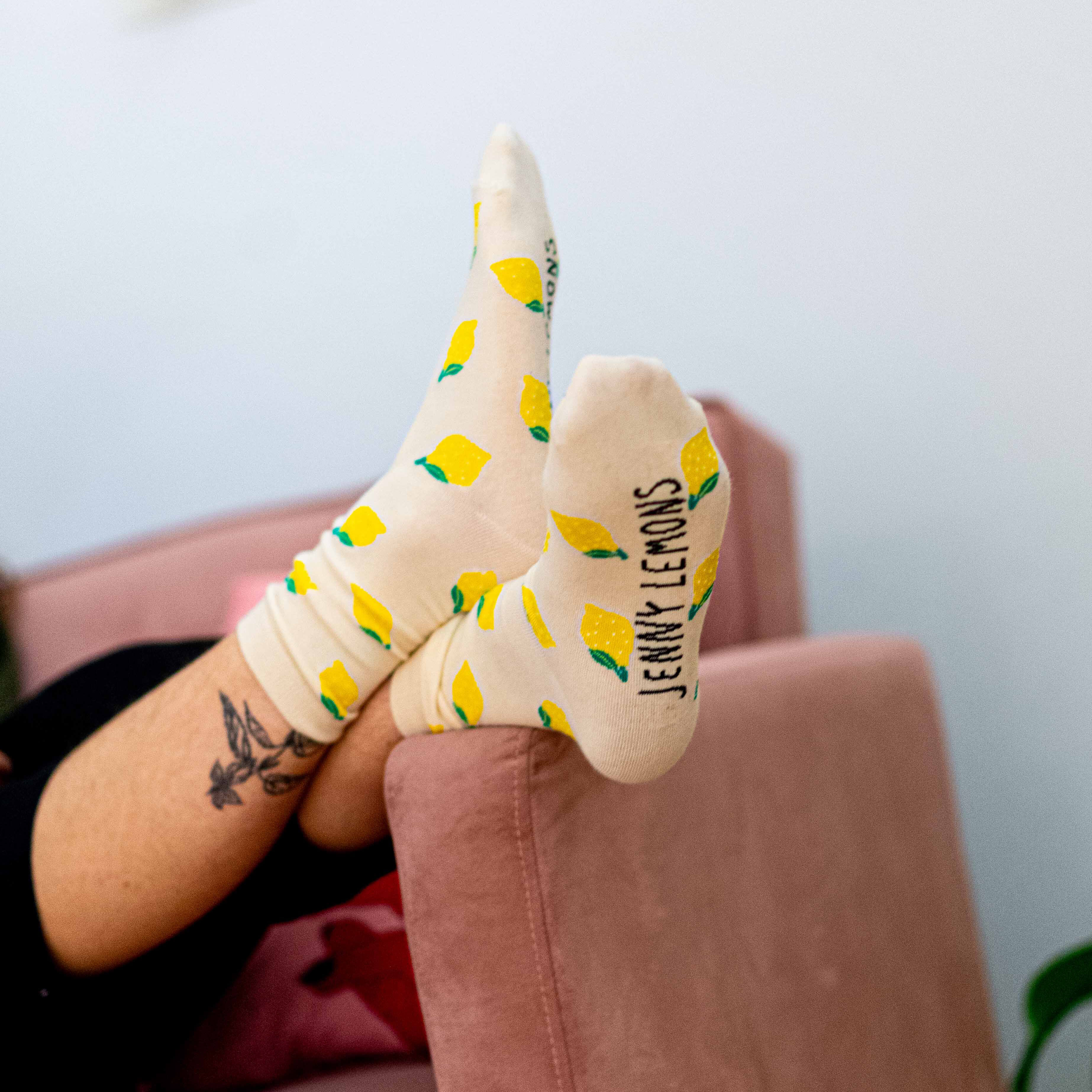 Lemon Crew Socks