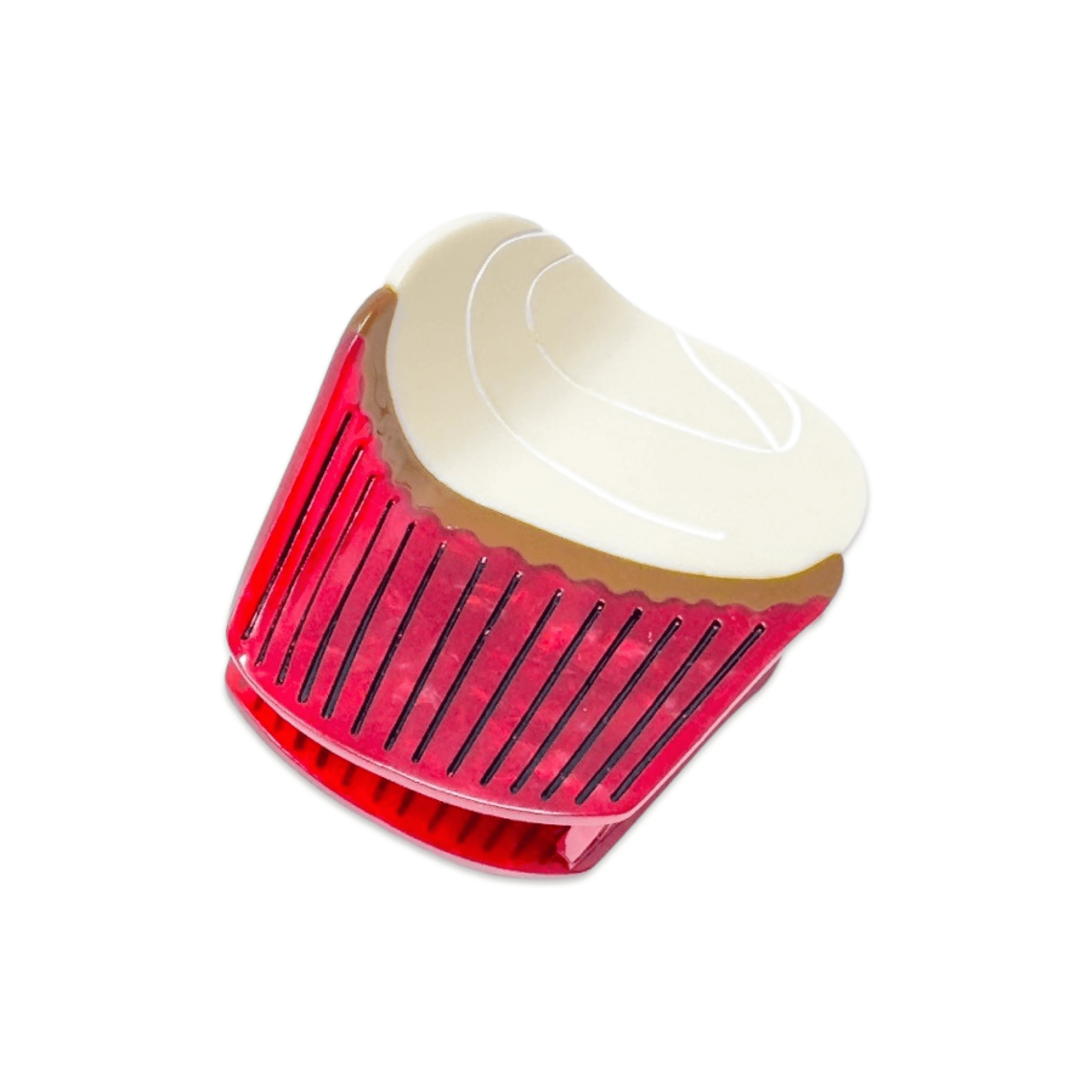 Midi Red Velvet Cupcake Hair Claw Clip
