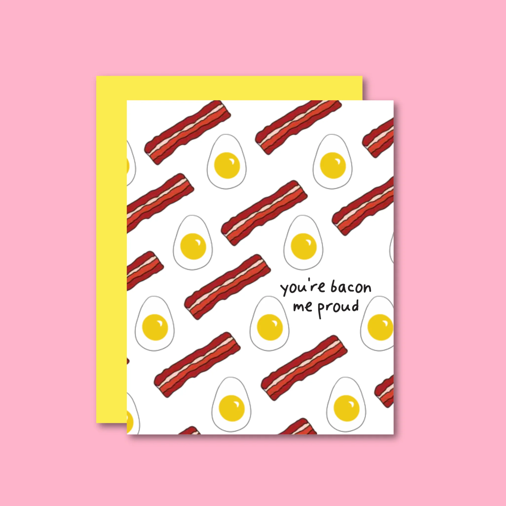 Bacon Me Proud Risograph Card