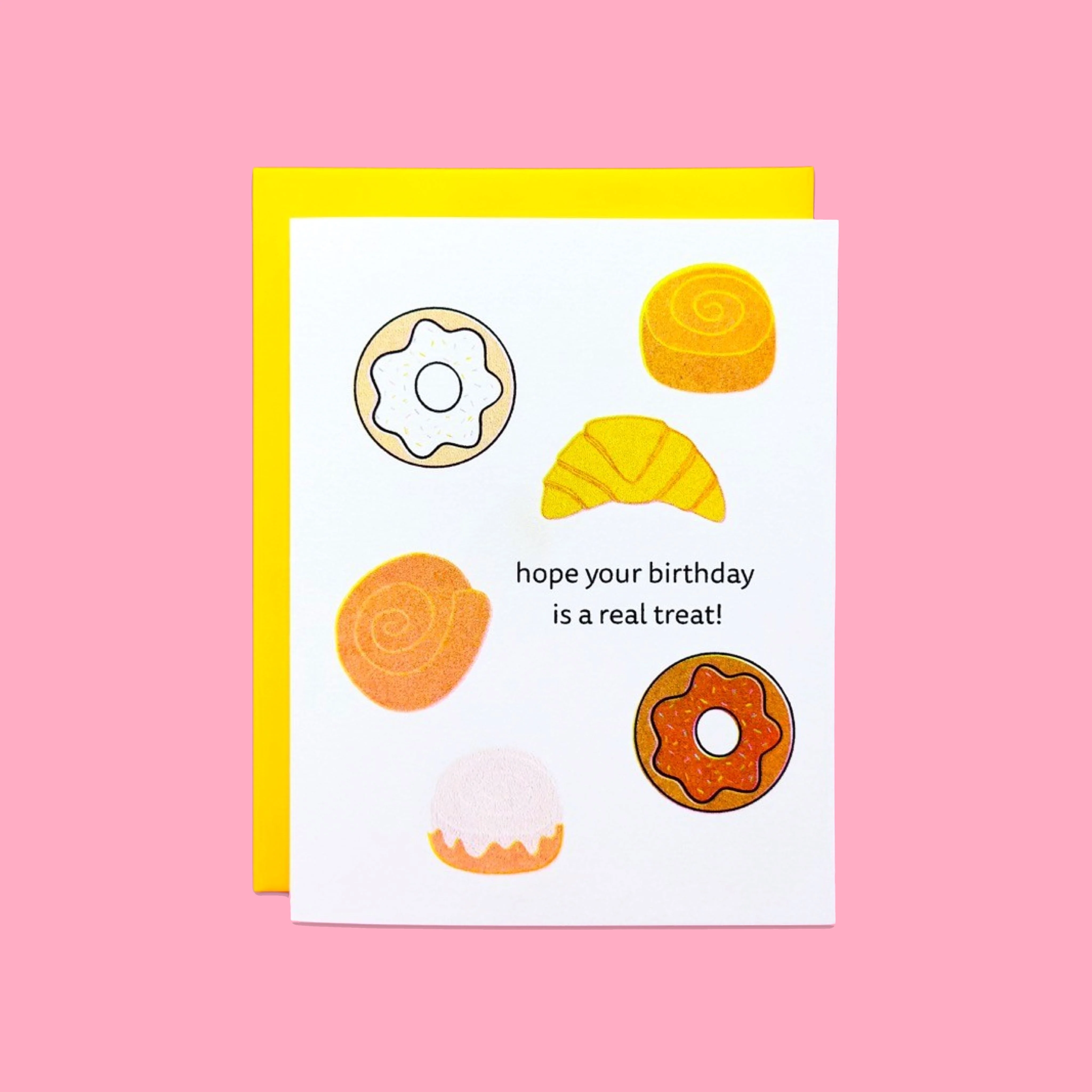 Birthday Treats Risograph Card