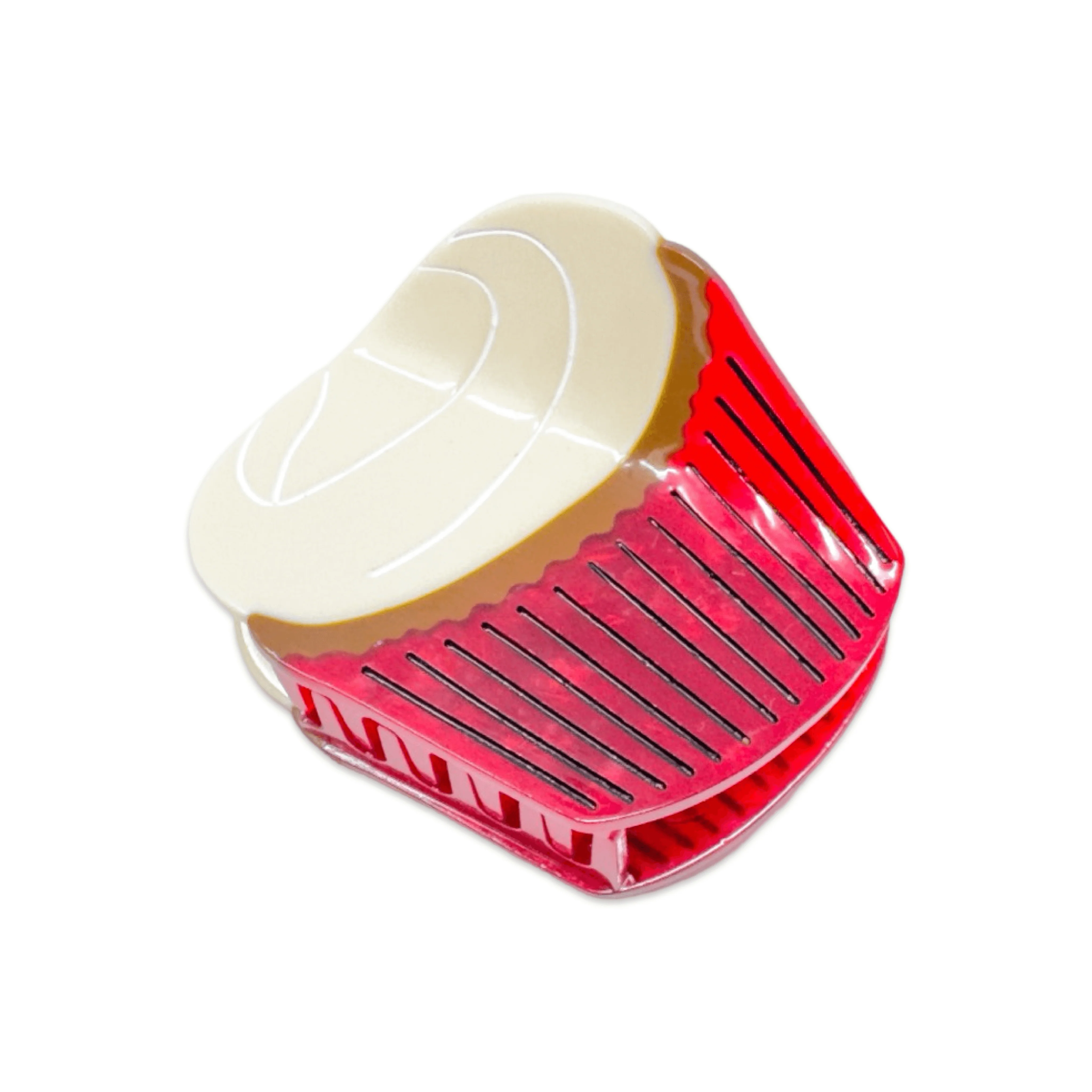 Midi Red Velvet Cupcake Hair Claw Clip