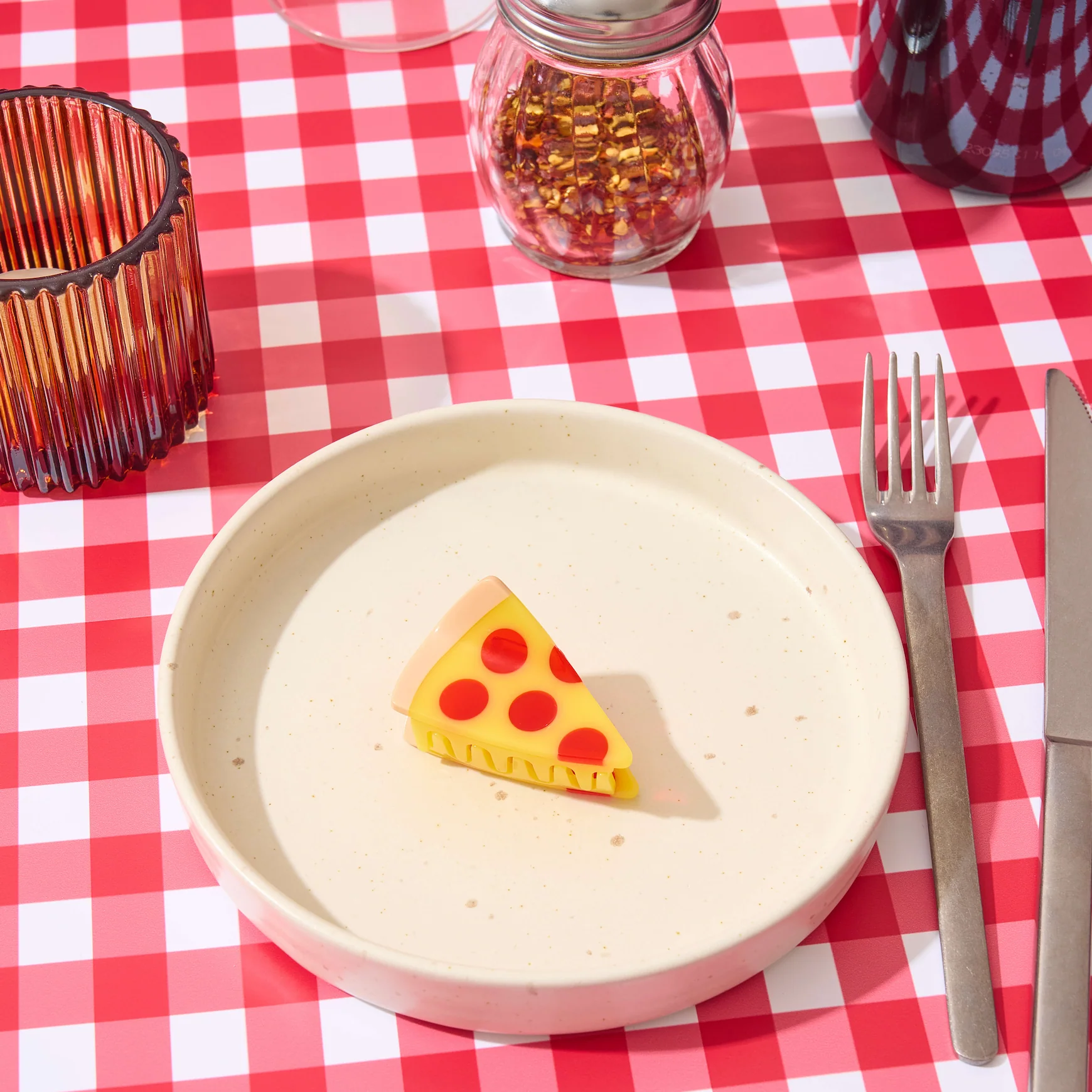 Mini Pizza Hair Claw Clip