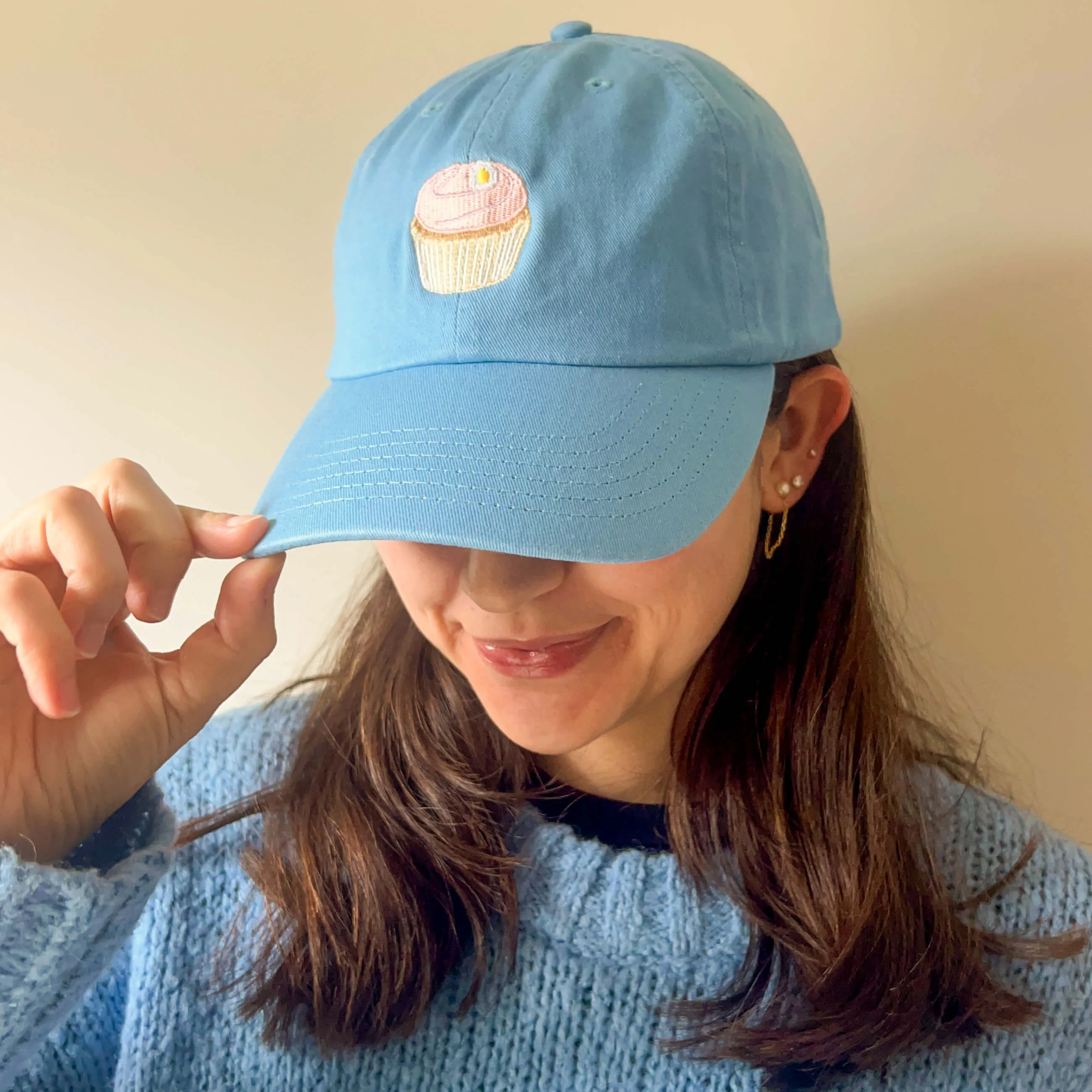 Carrie Cupcake Embroidered Hat
