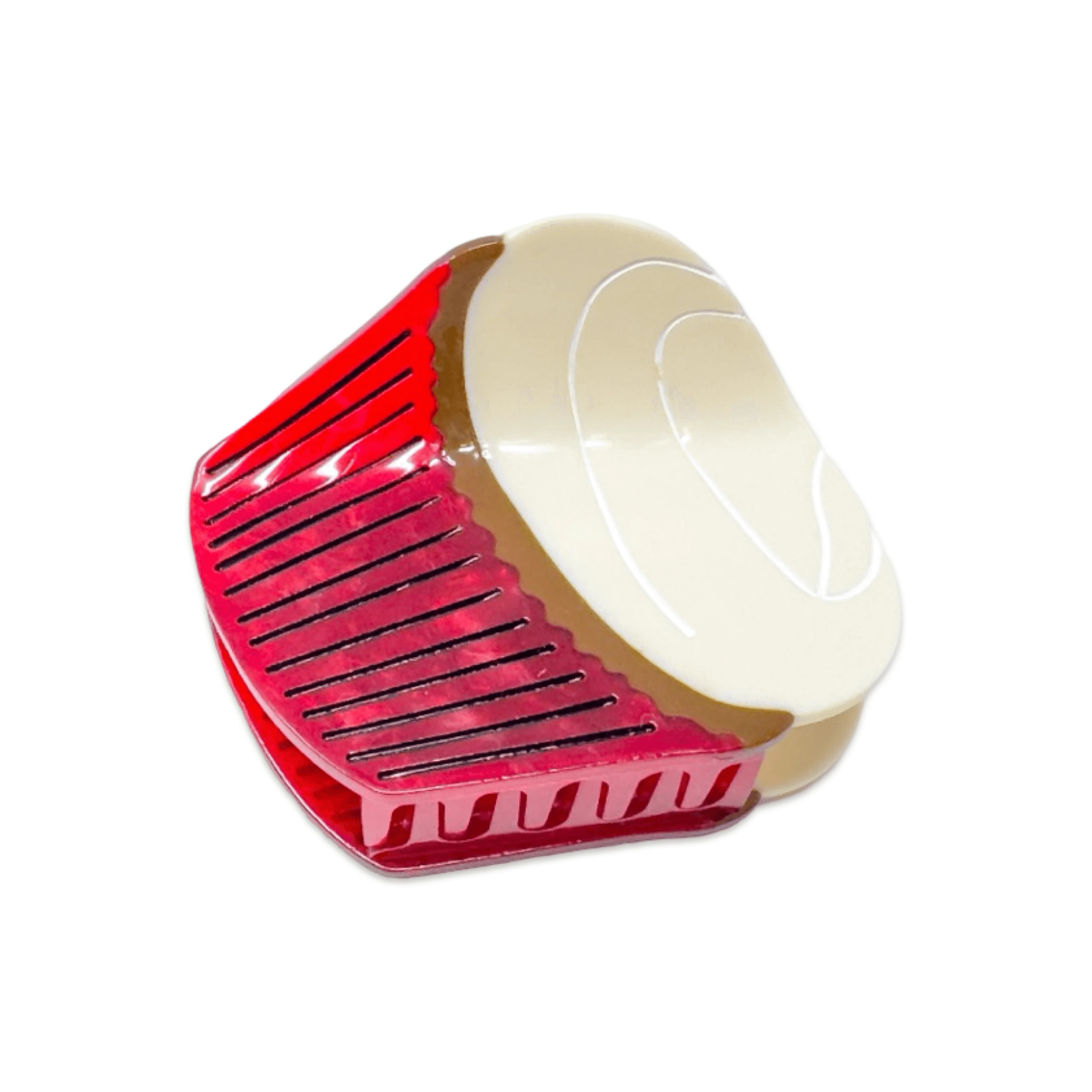 Midi Red Velvet Cupcake Hair Claw Clip