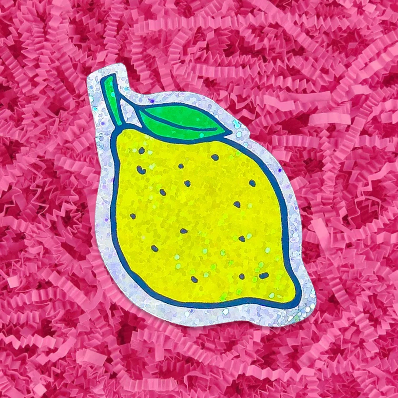 Glitter Lemon Sticker
