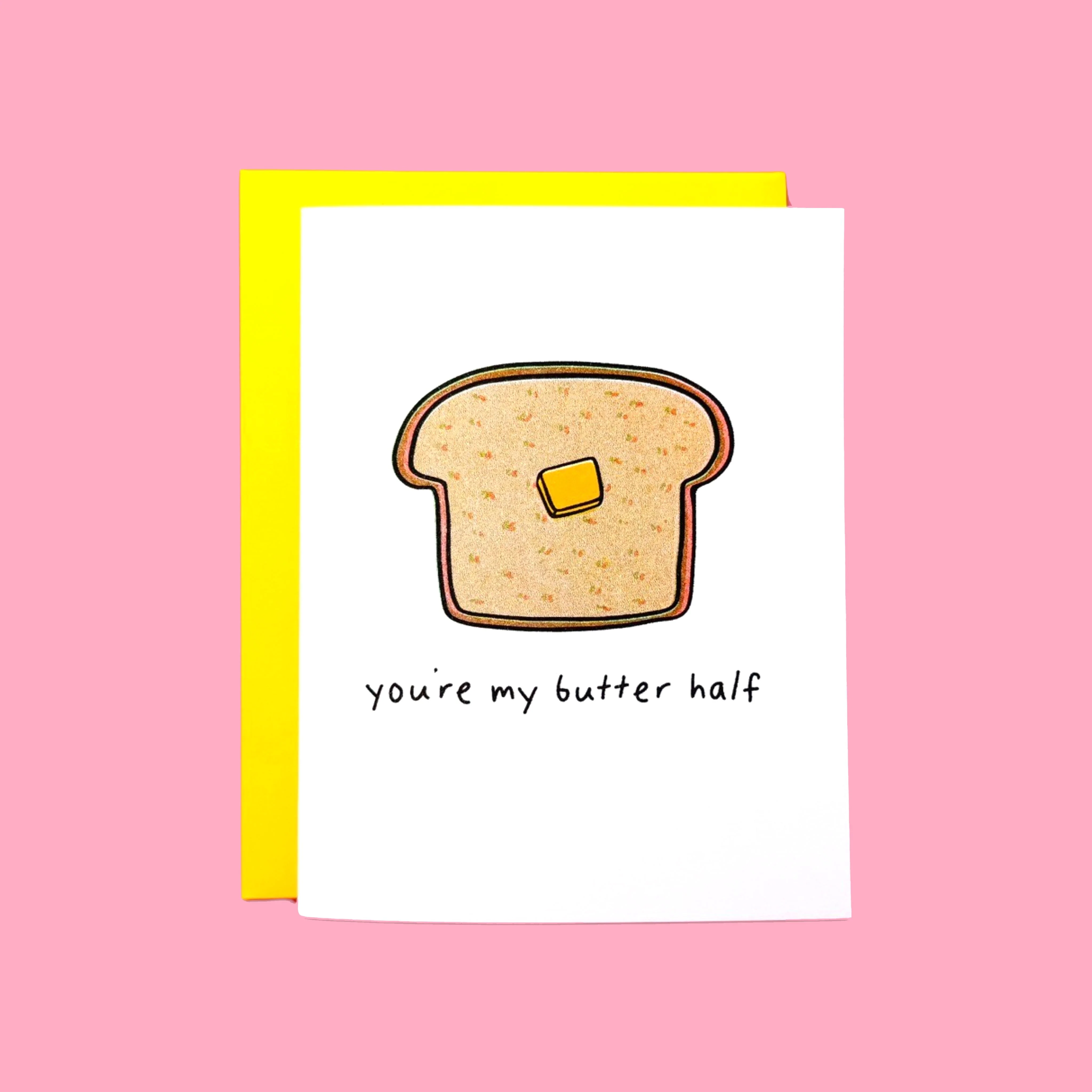You're My Butter Half Risograph Card