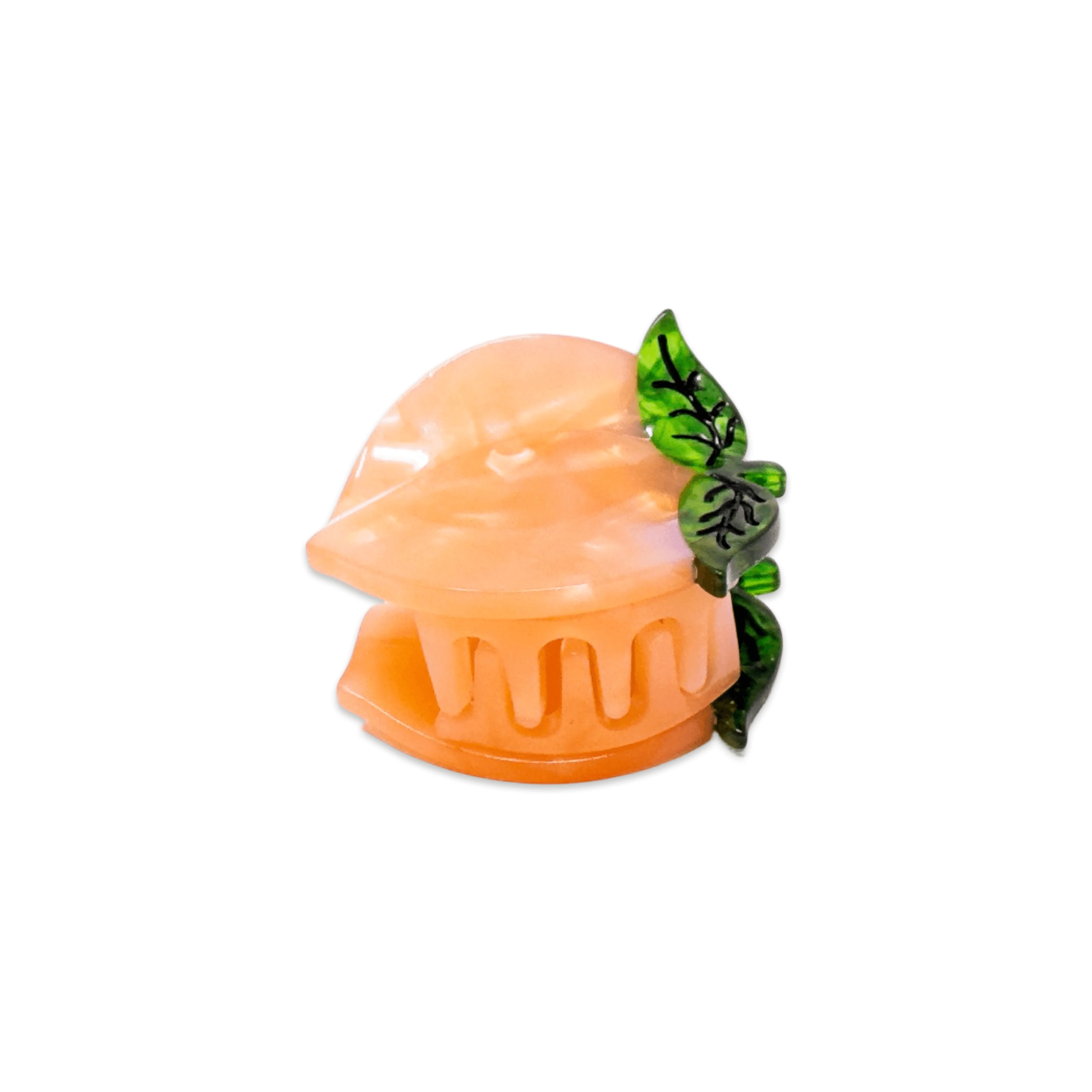 Mini Peach Hair Claw Clip