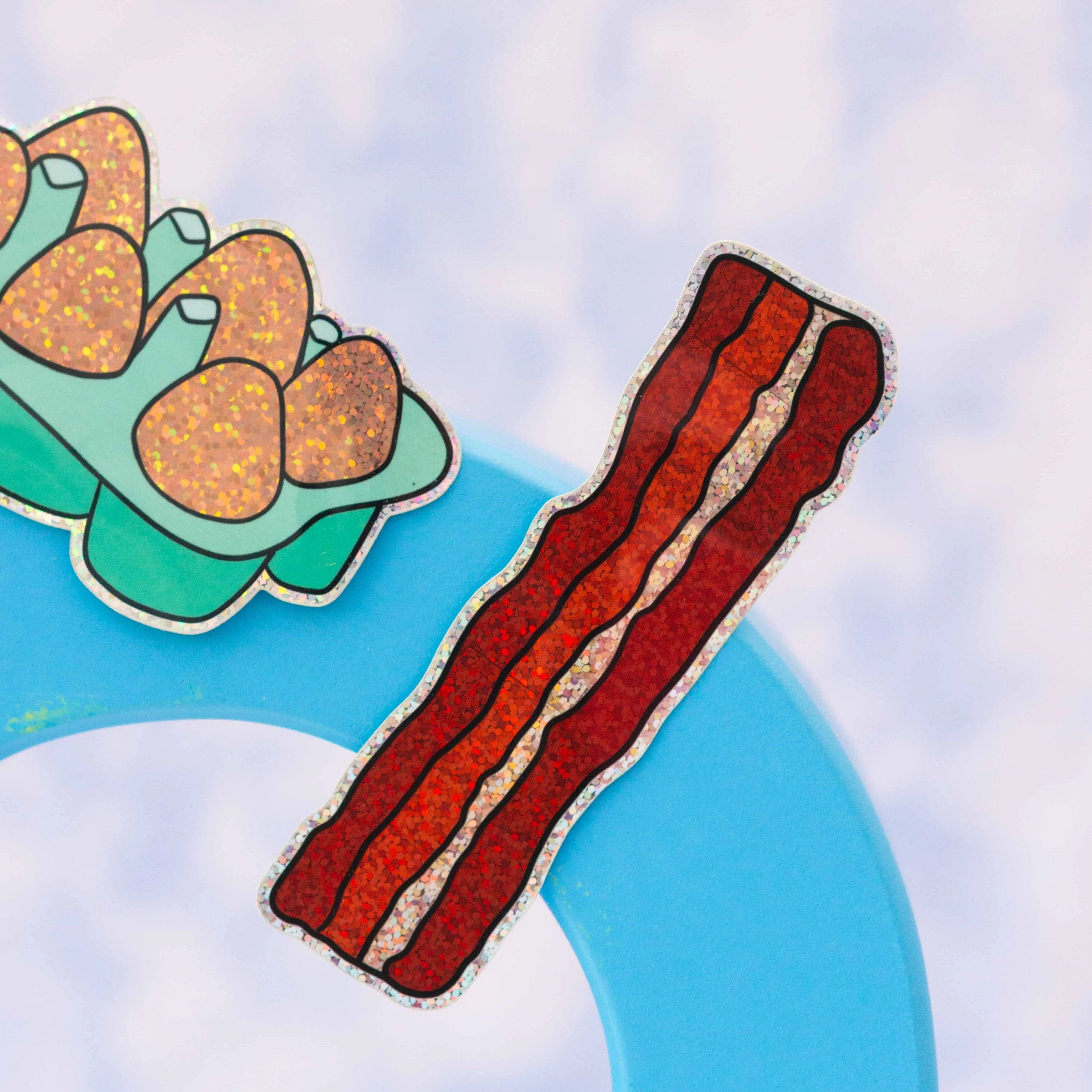 Glitter Bacon Sticker