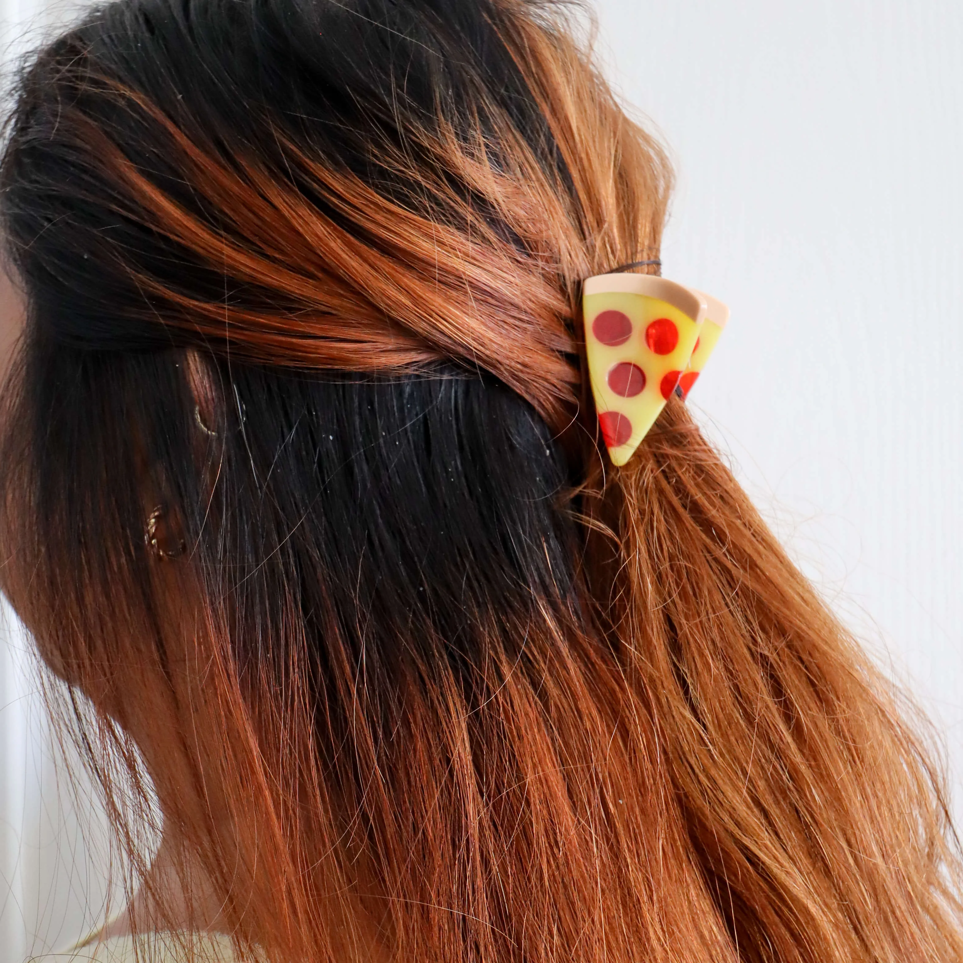 Mini Pizza Hair Claw Clip