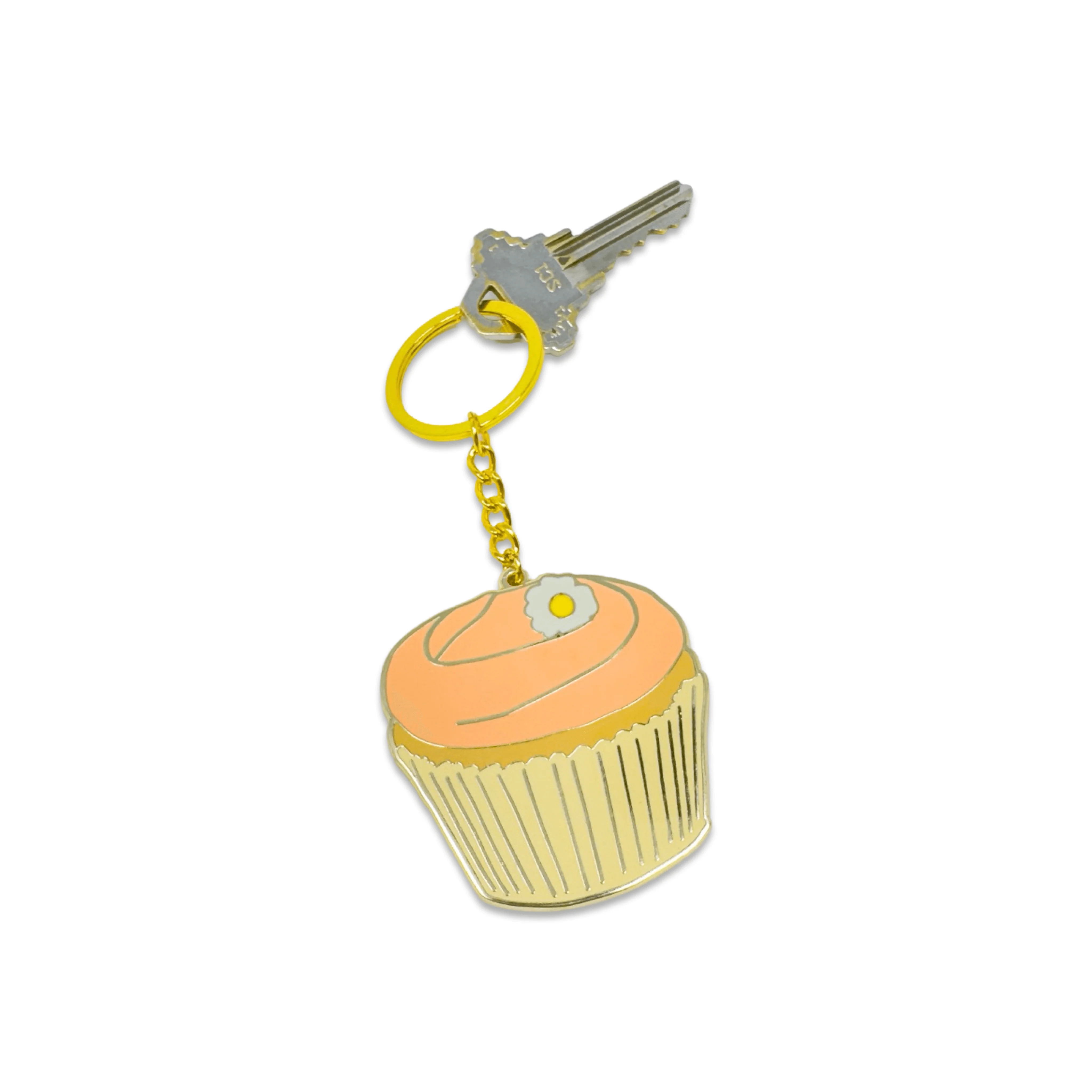 Carrie Cupcake Enamel Keychain