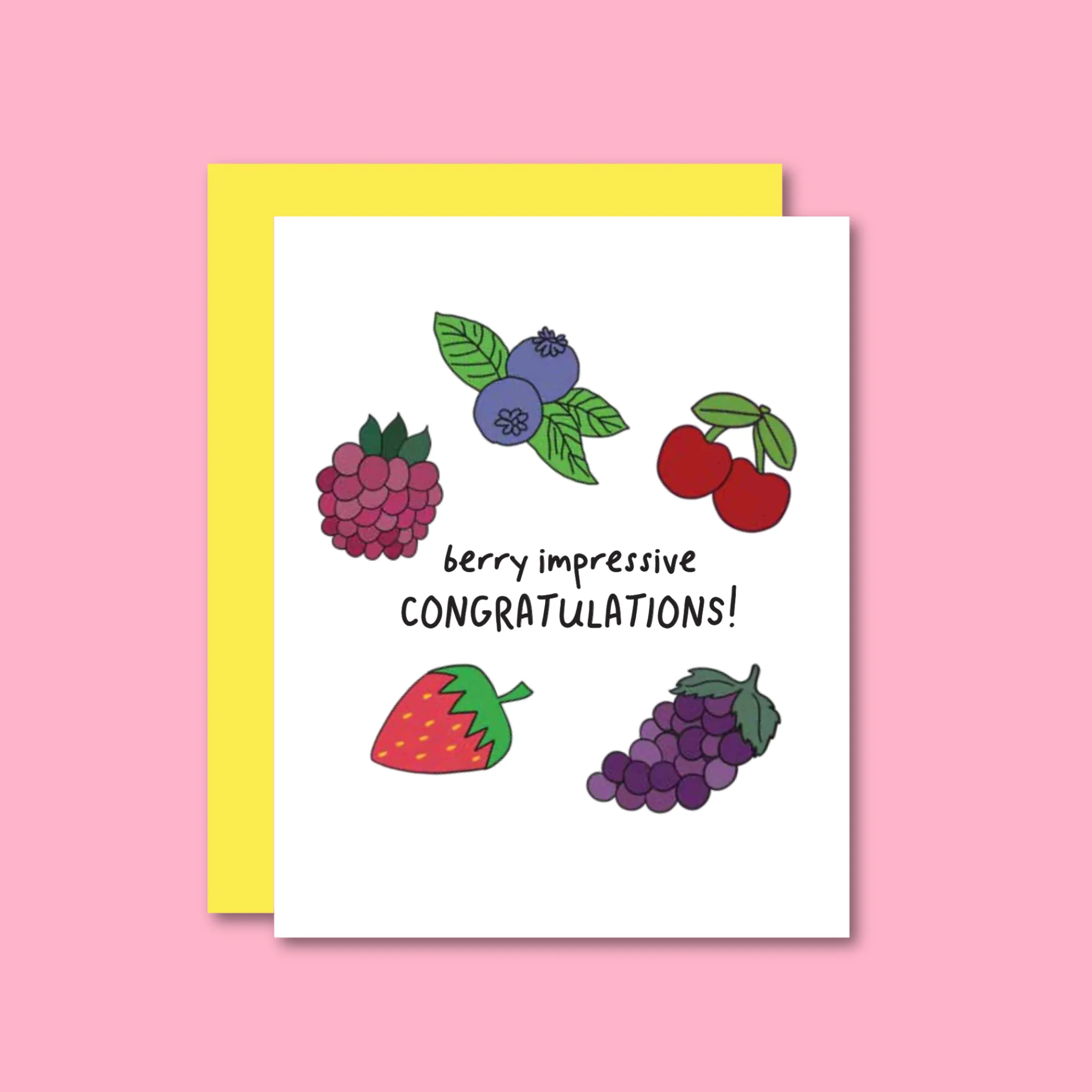 Berry Impressive Congratulations Risograph Card