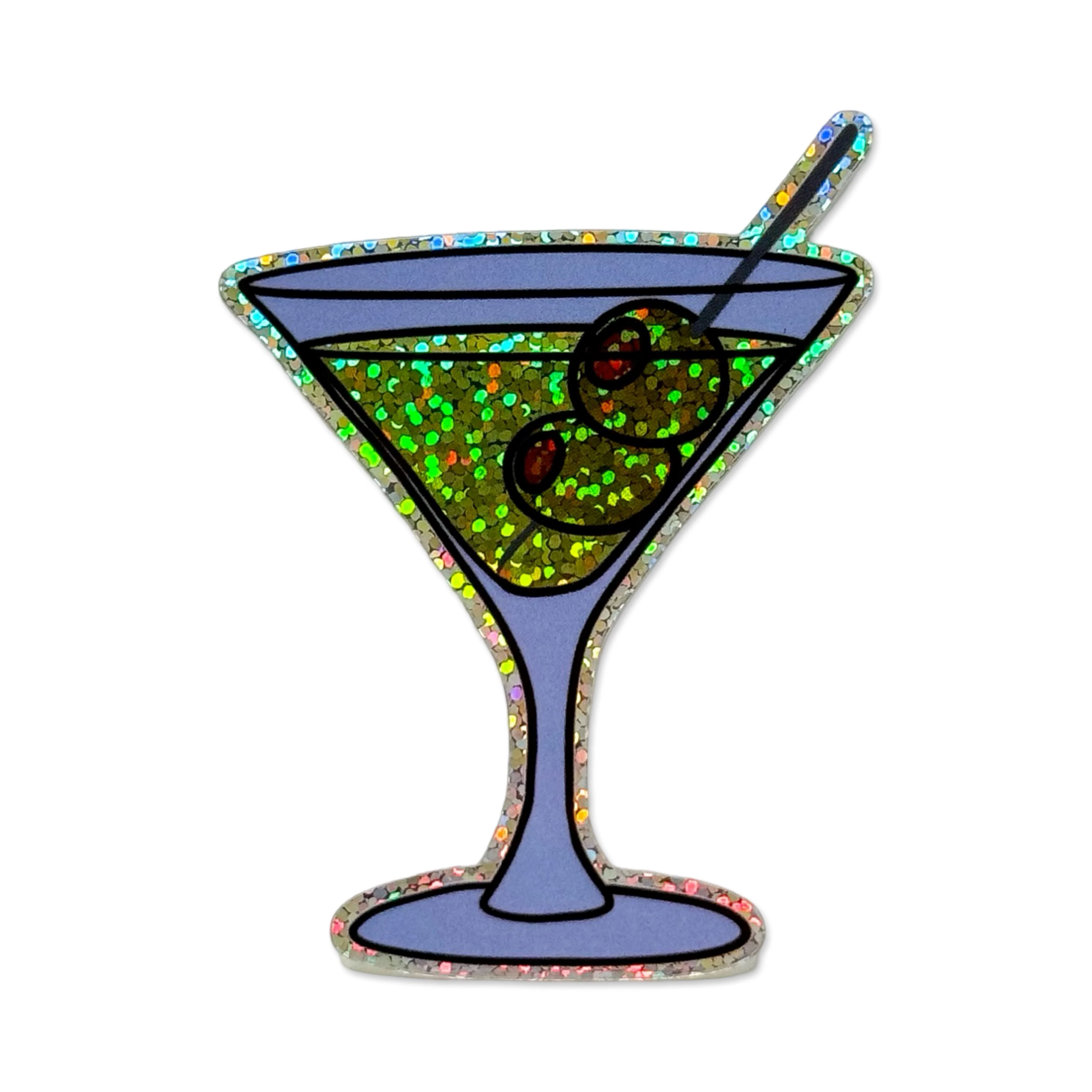 Glitter Martini Sticker