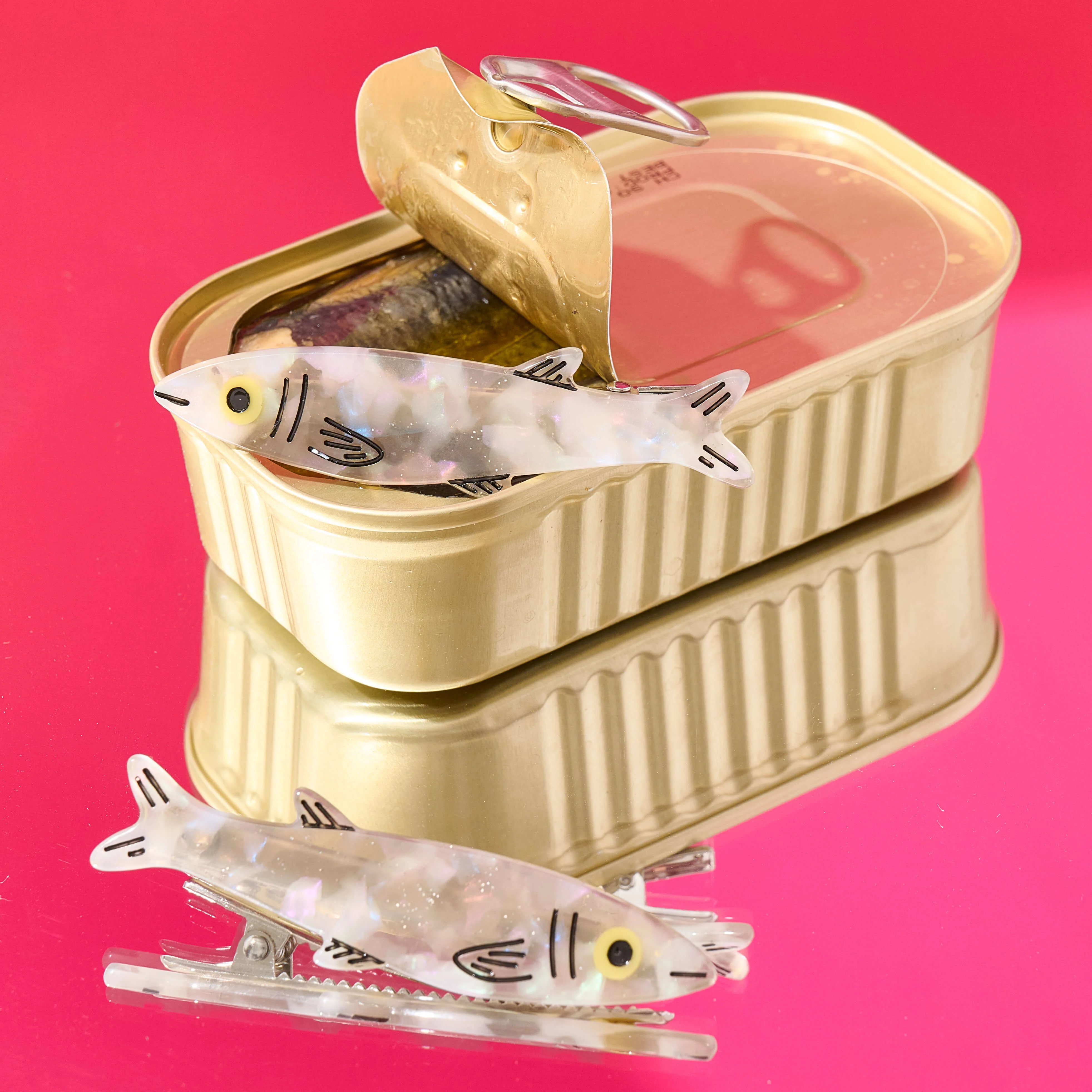 Sardine Alligator Hair Clip Set