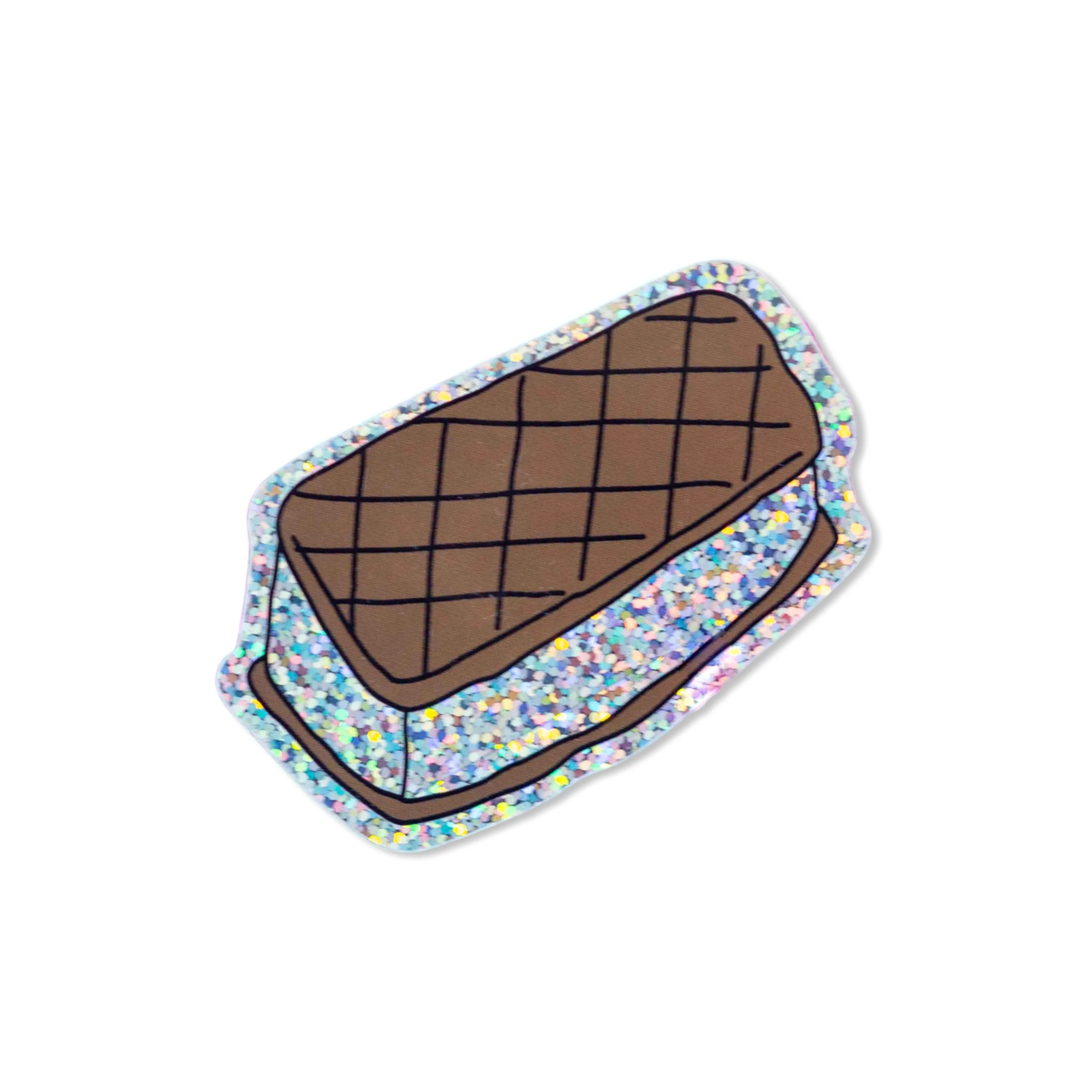 Glitter Ice Cream Sandwich Sticker