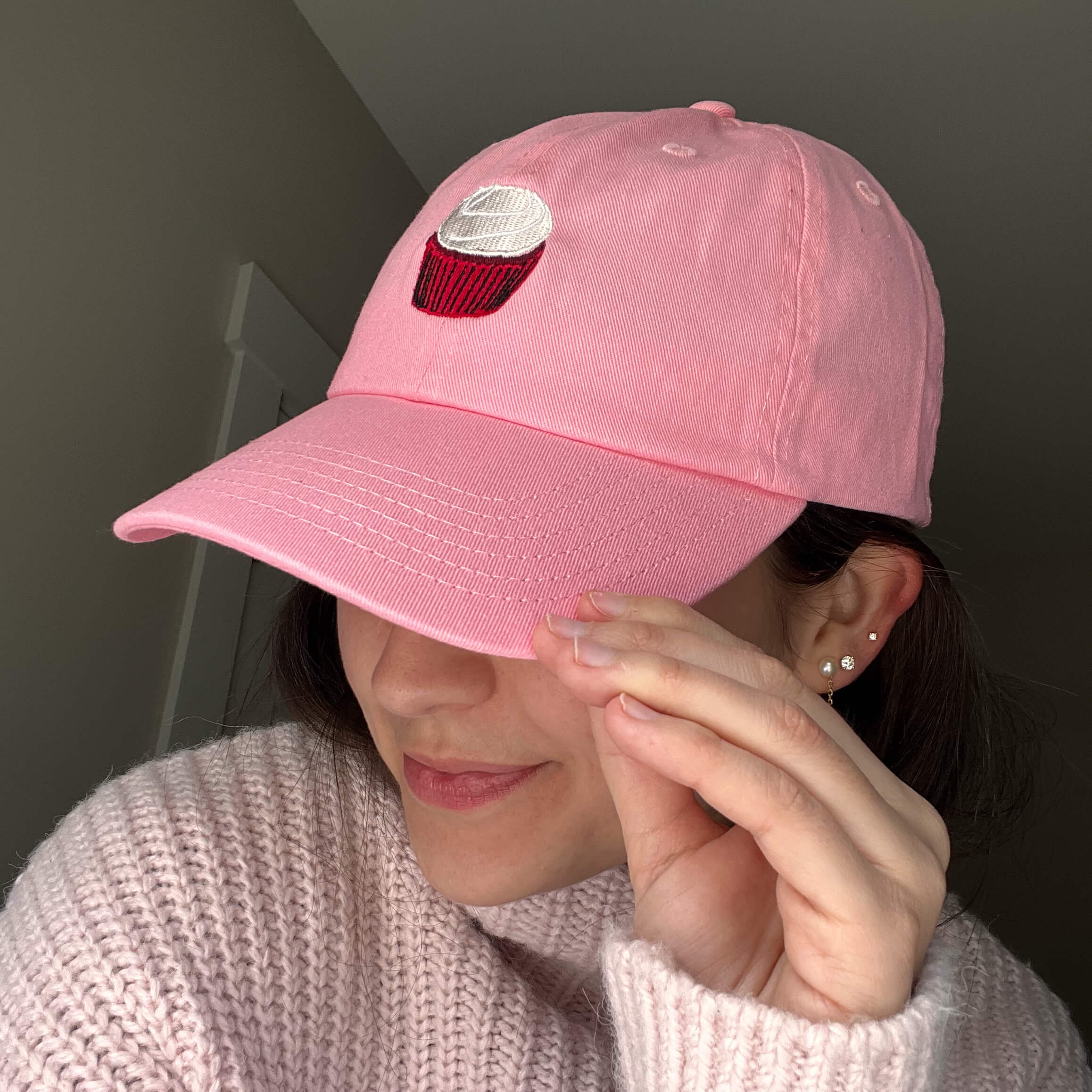 Red Velvet Cupcake Embroidered Hat