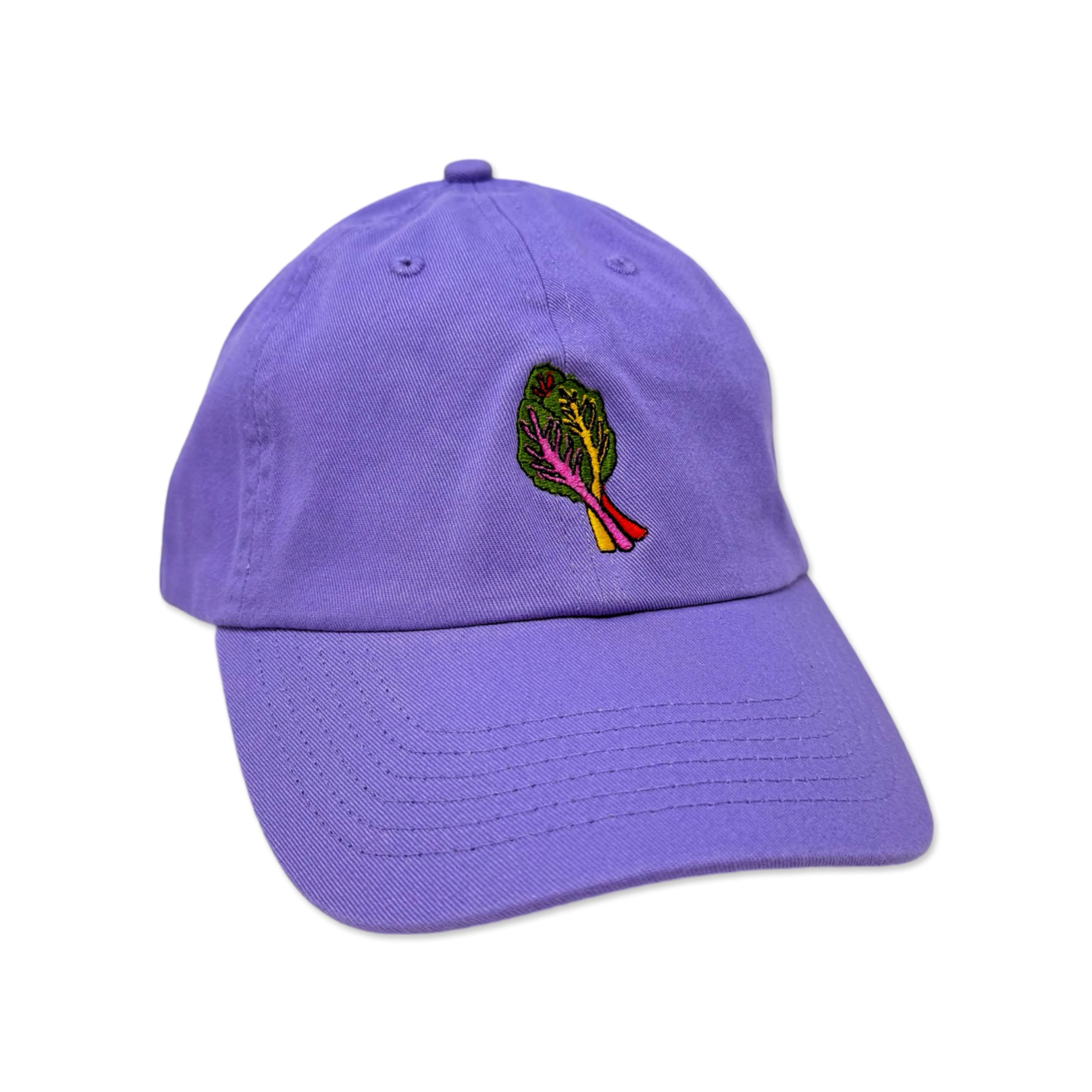 Rainbow Chard Embroidered Hat