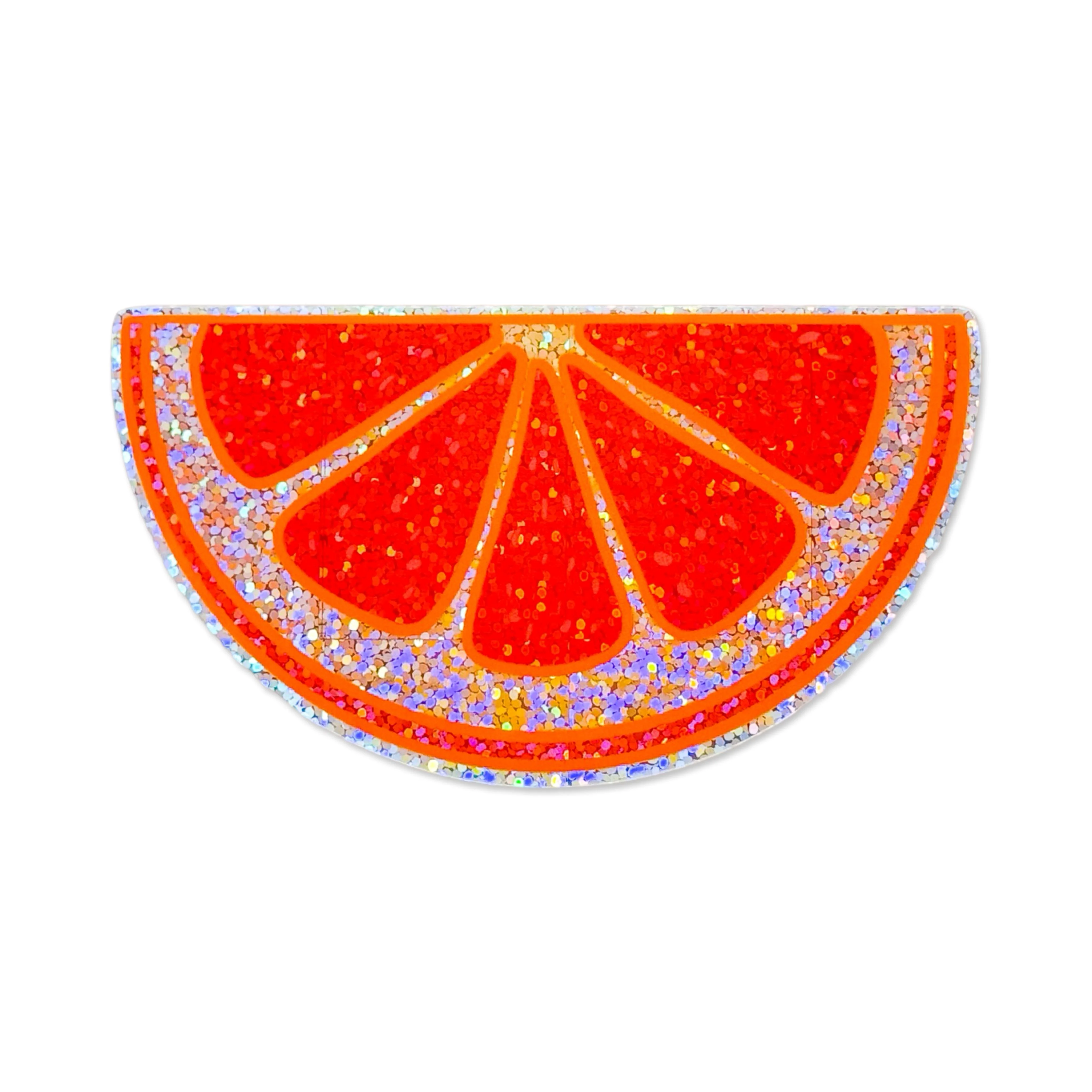 Glitter Grapefruit Slice Sticker