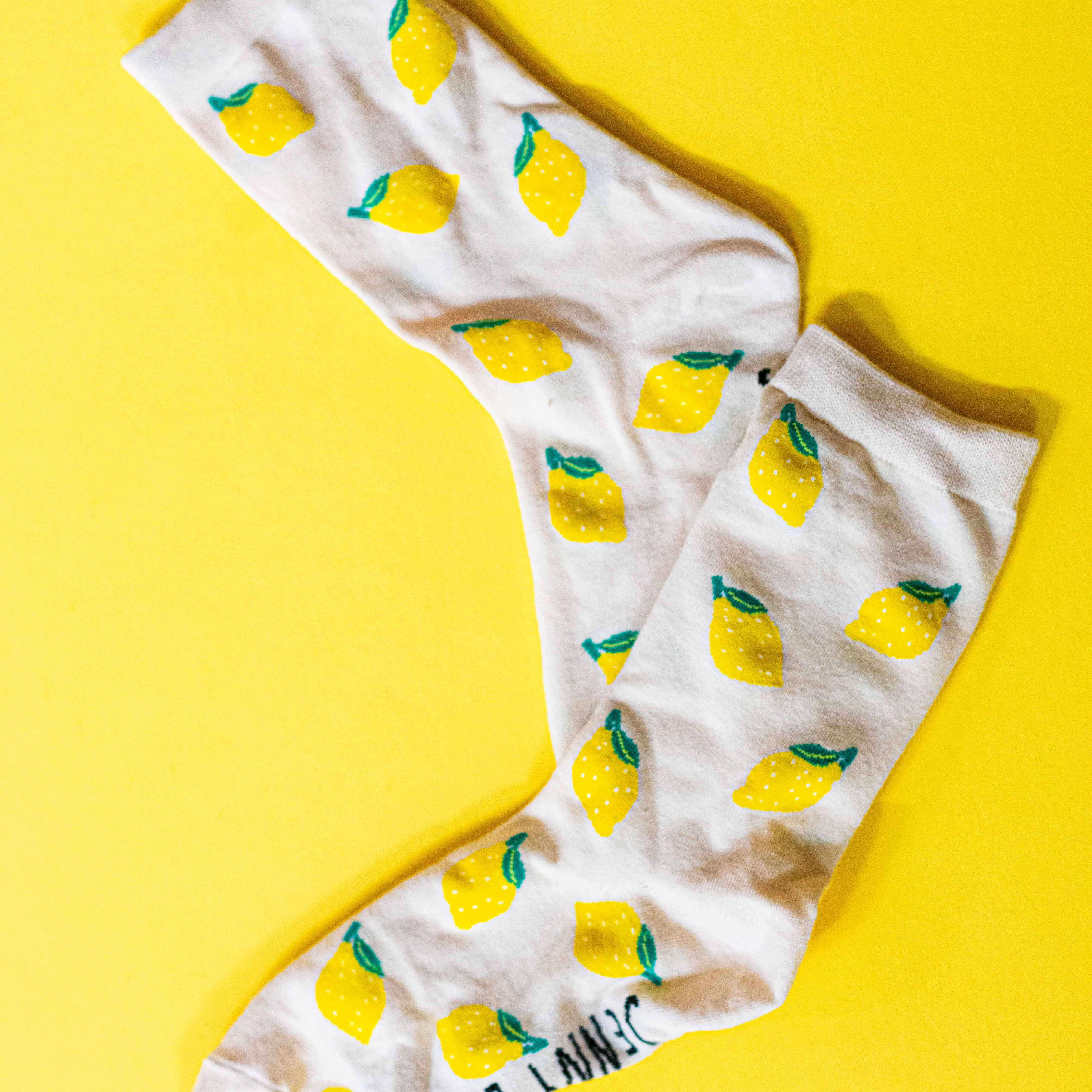 Lemon Crew Socks