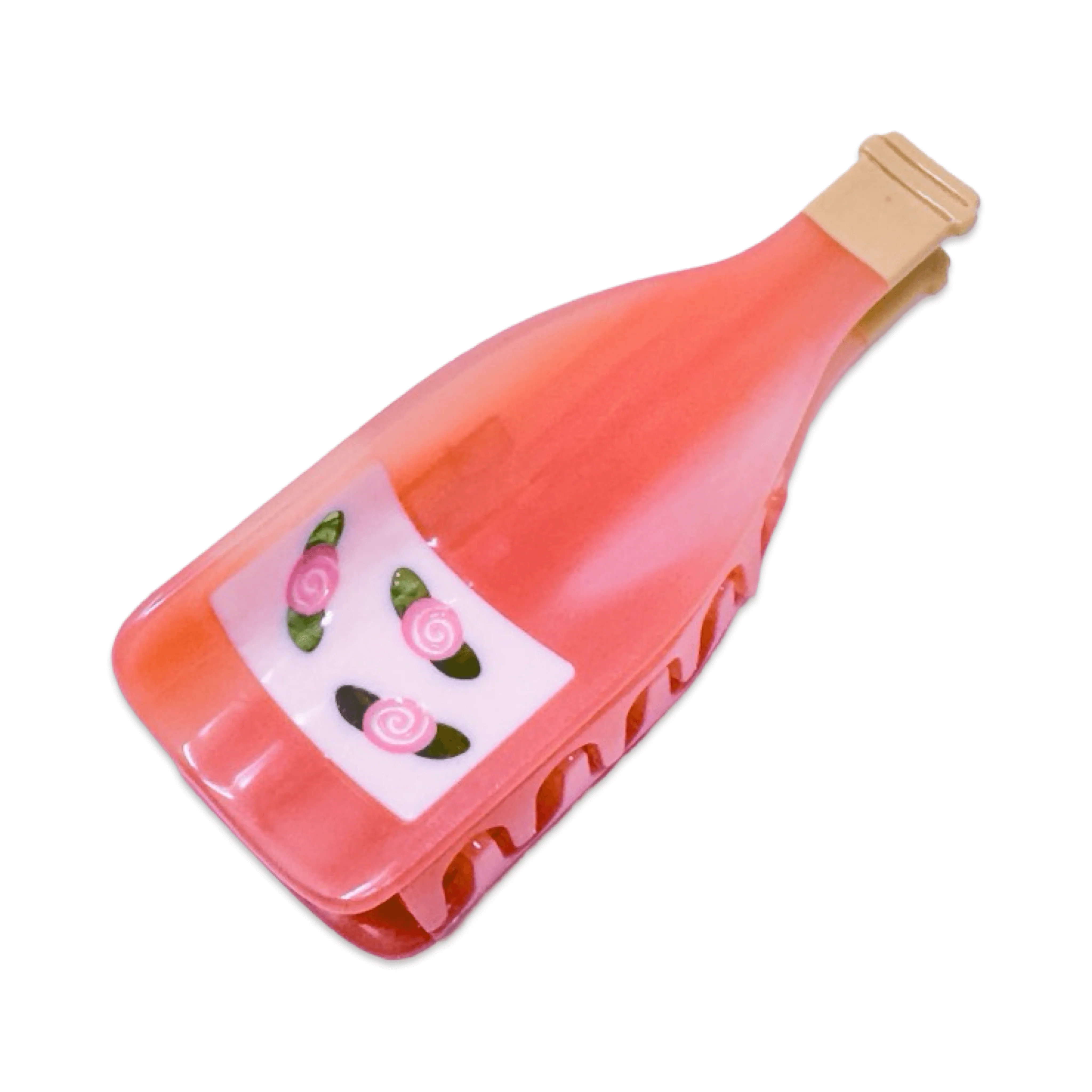 Large Rose Wine Bottle Hair Claw Clip