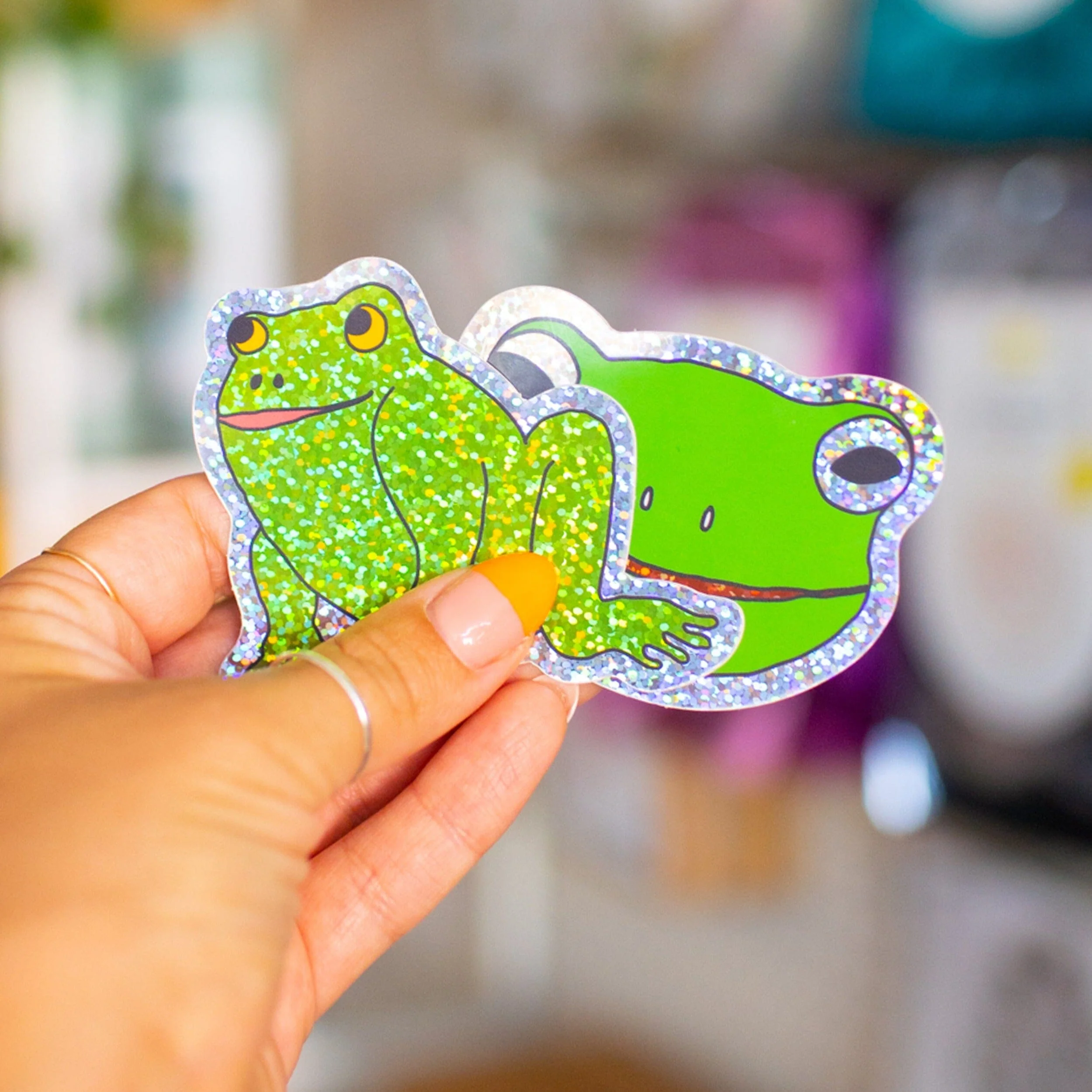 Glitter Froggy Sticker