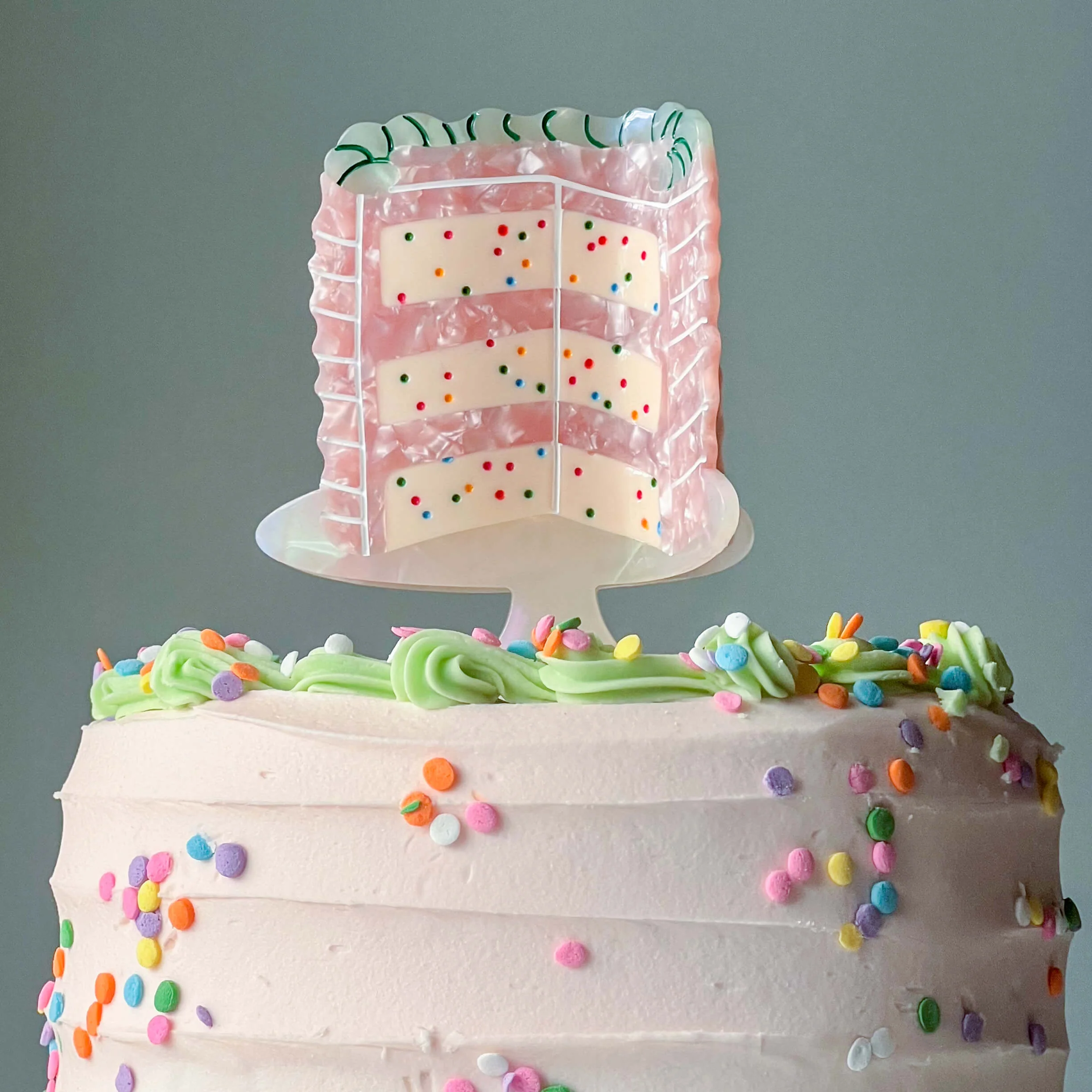 Large Confetti Cake Hair Claw Clip