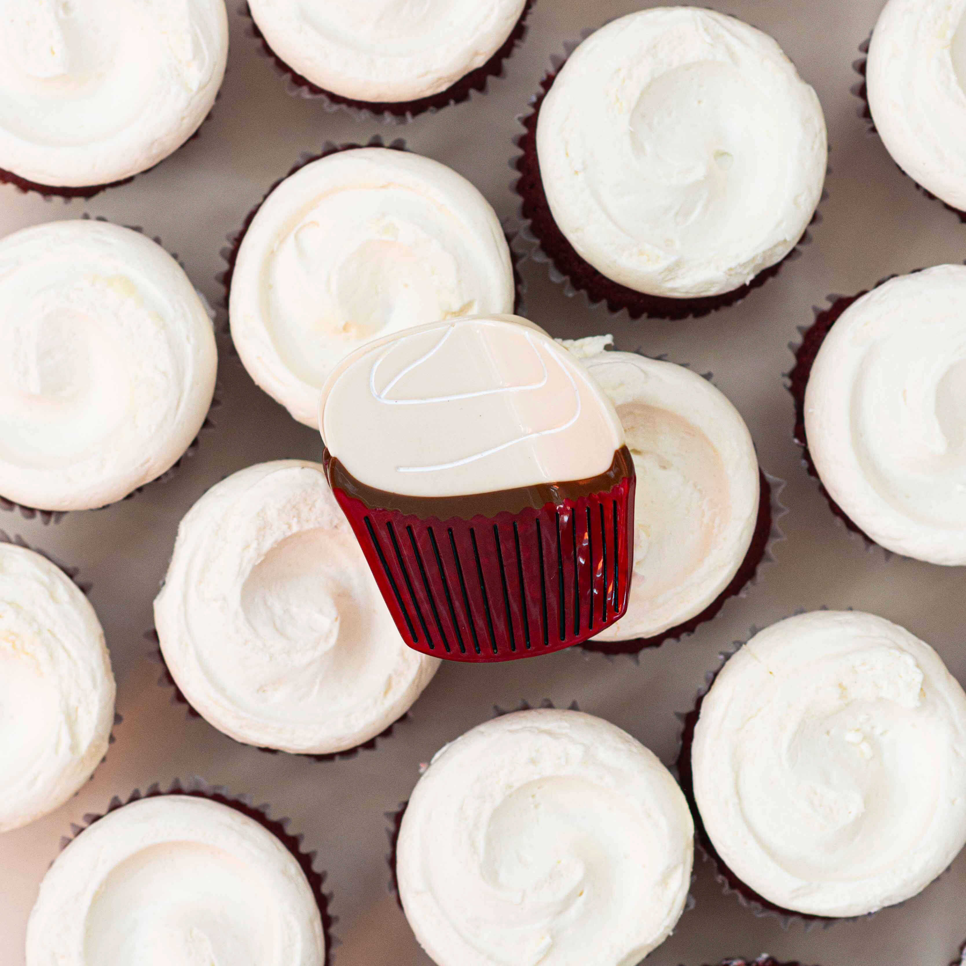 Midi Red Velvet Cupcake Hair Claw Clip