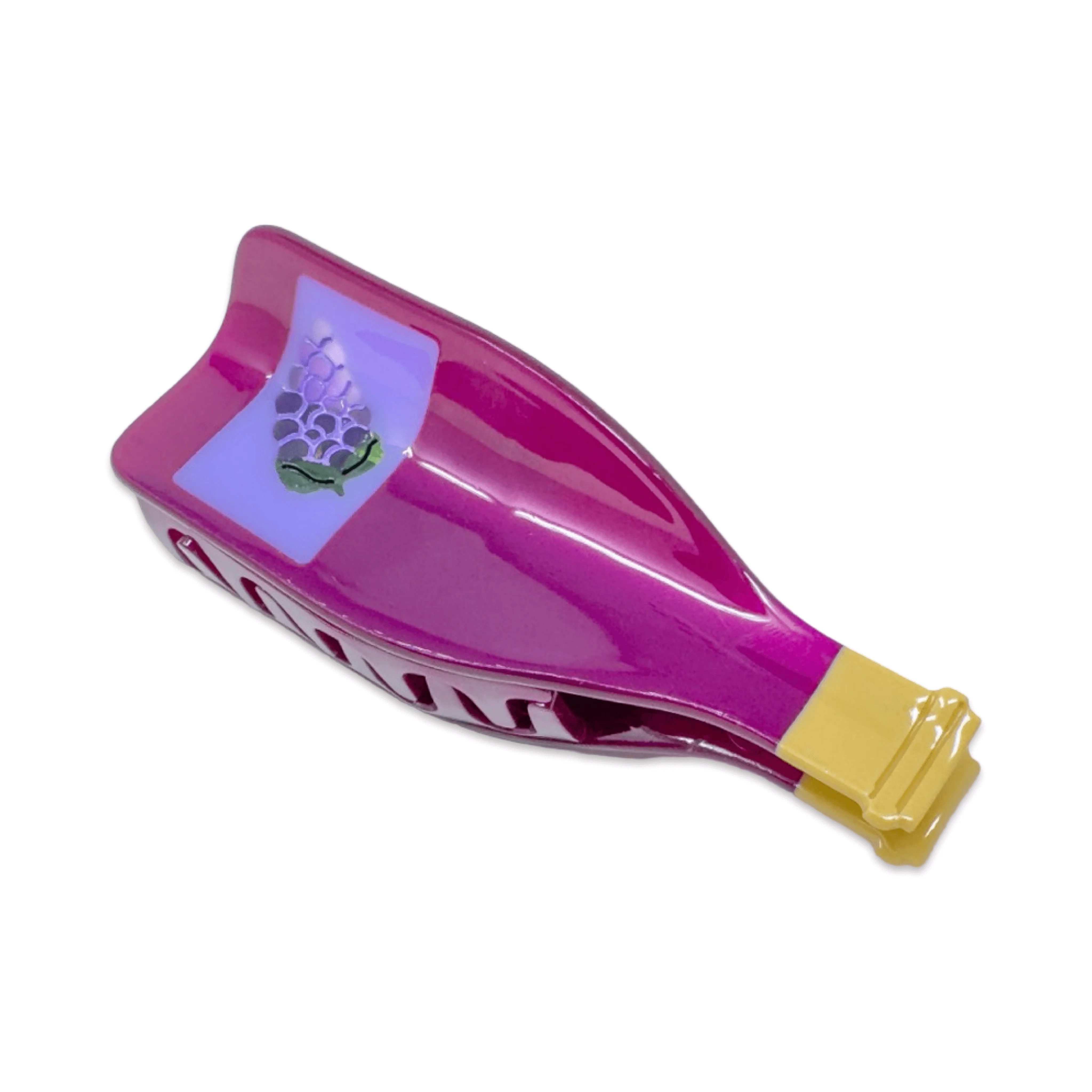 Large Red Wine Bottle Hair Claw Clip