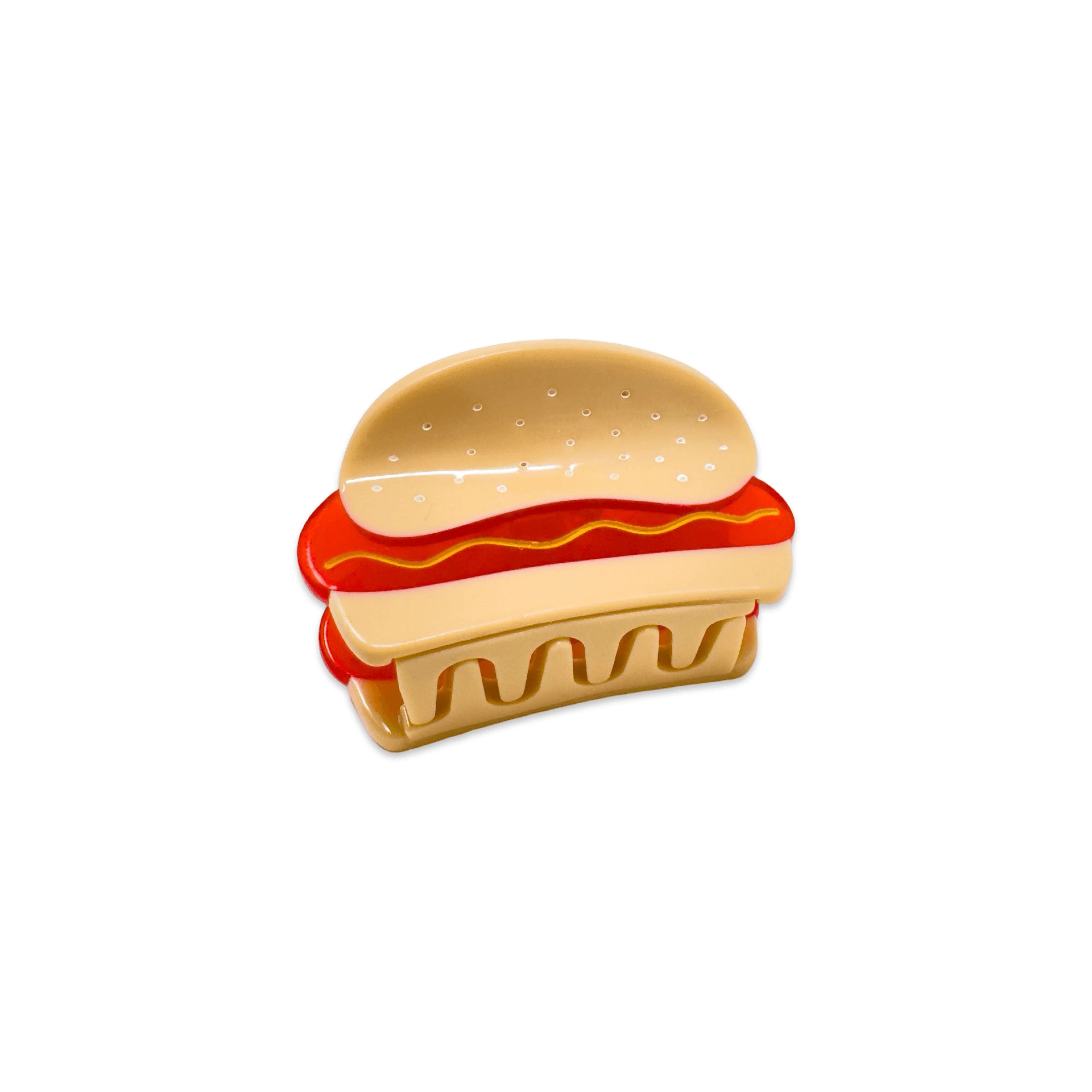 Mini Hot Dog Hair Claw Clip