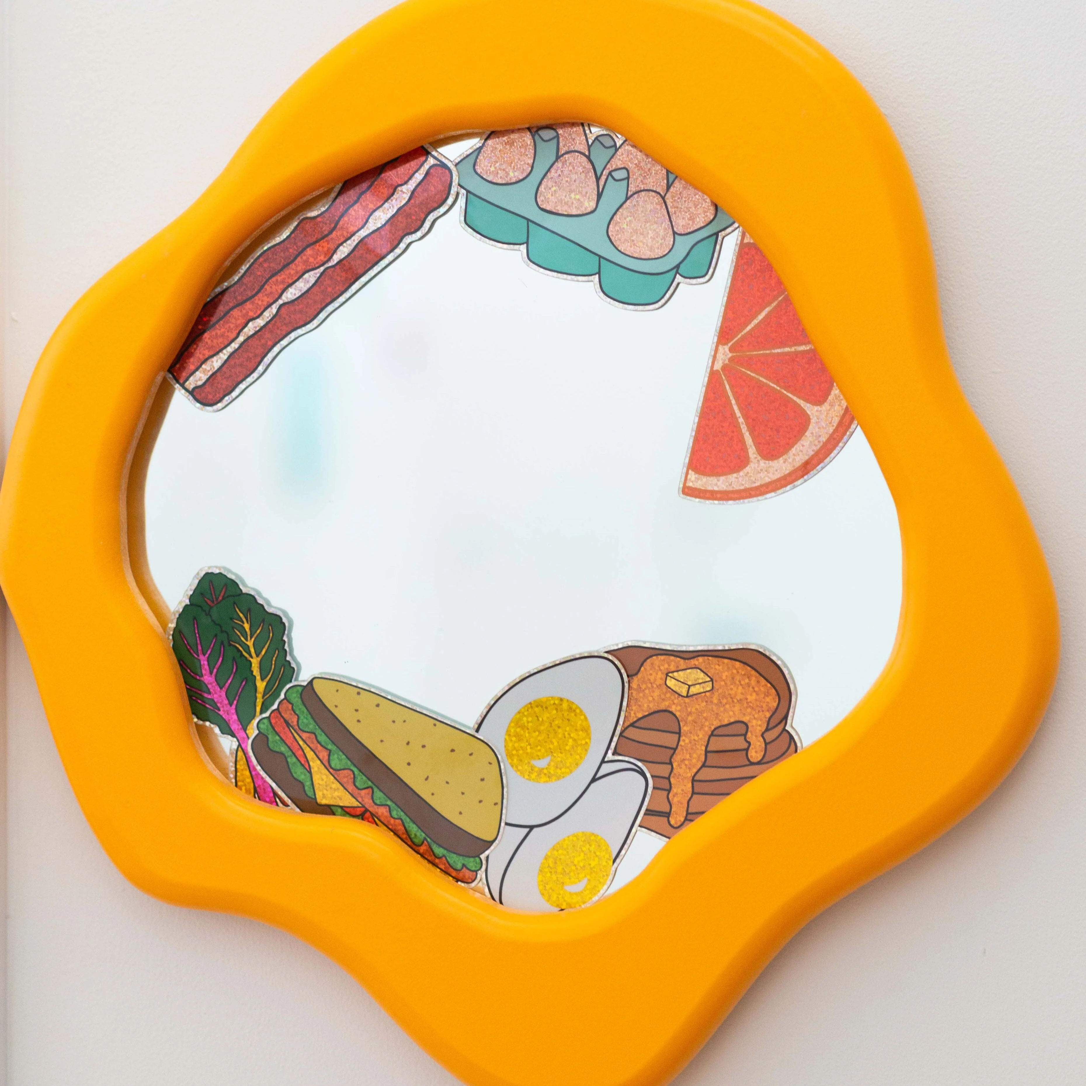 Glitter Grapefruit Slice Sticker