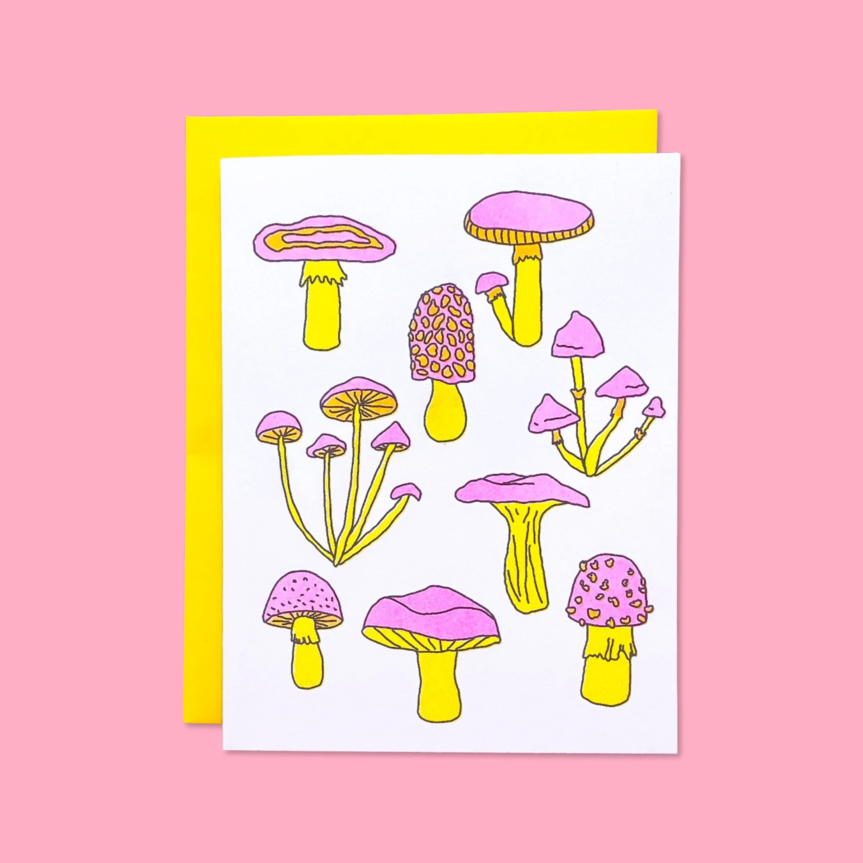 Shrooms Everyday Risograph Card