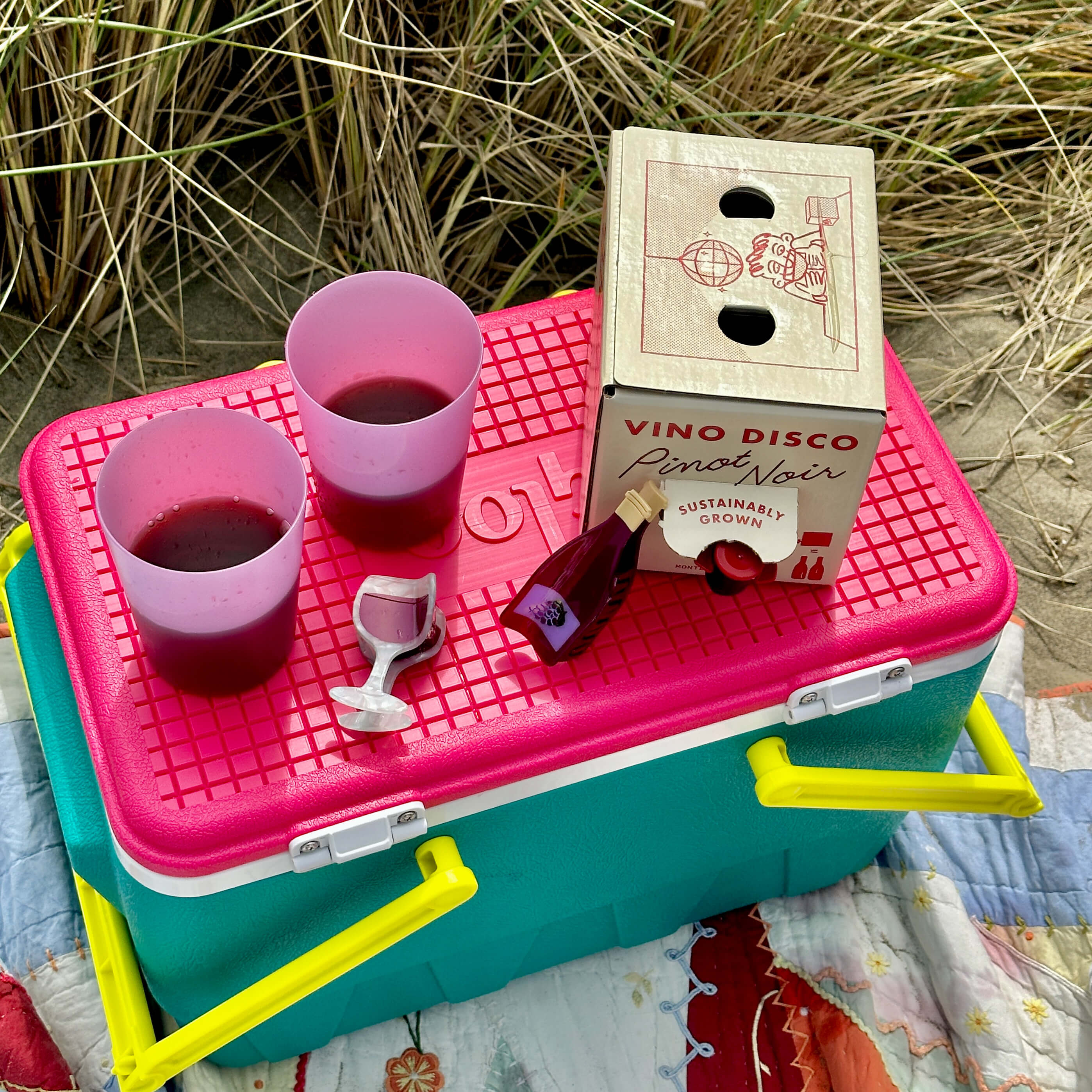 Large Red Wine Bottle Hair Claw Clip