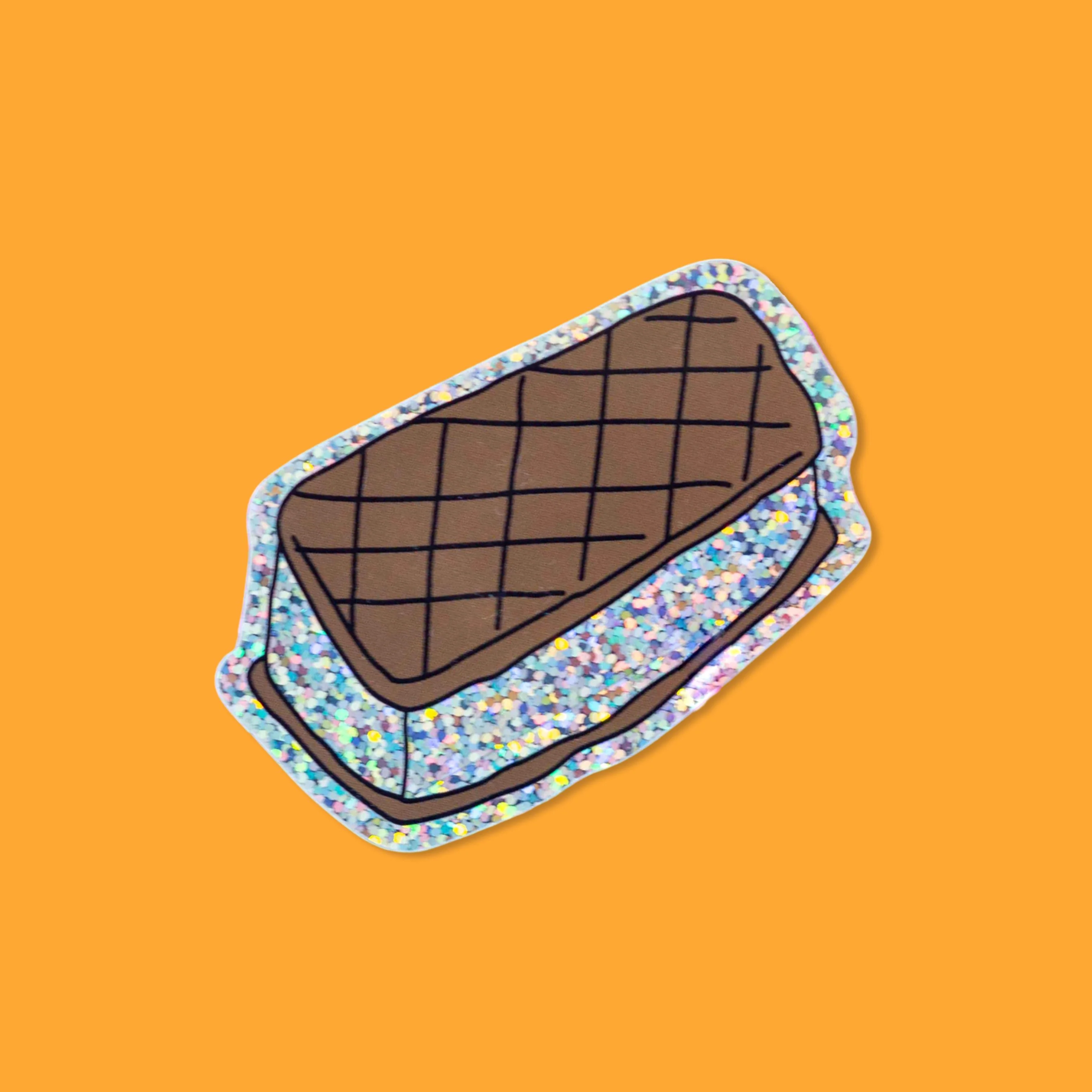 Glitter Ice Cream Sandwich Sticker