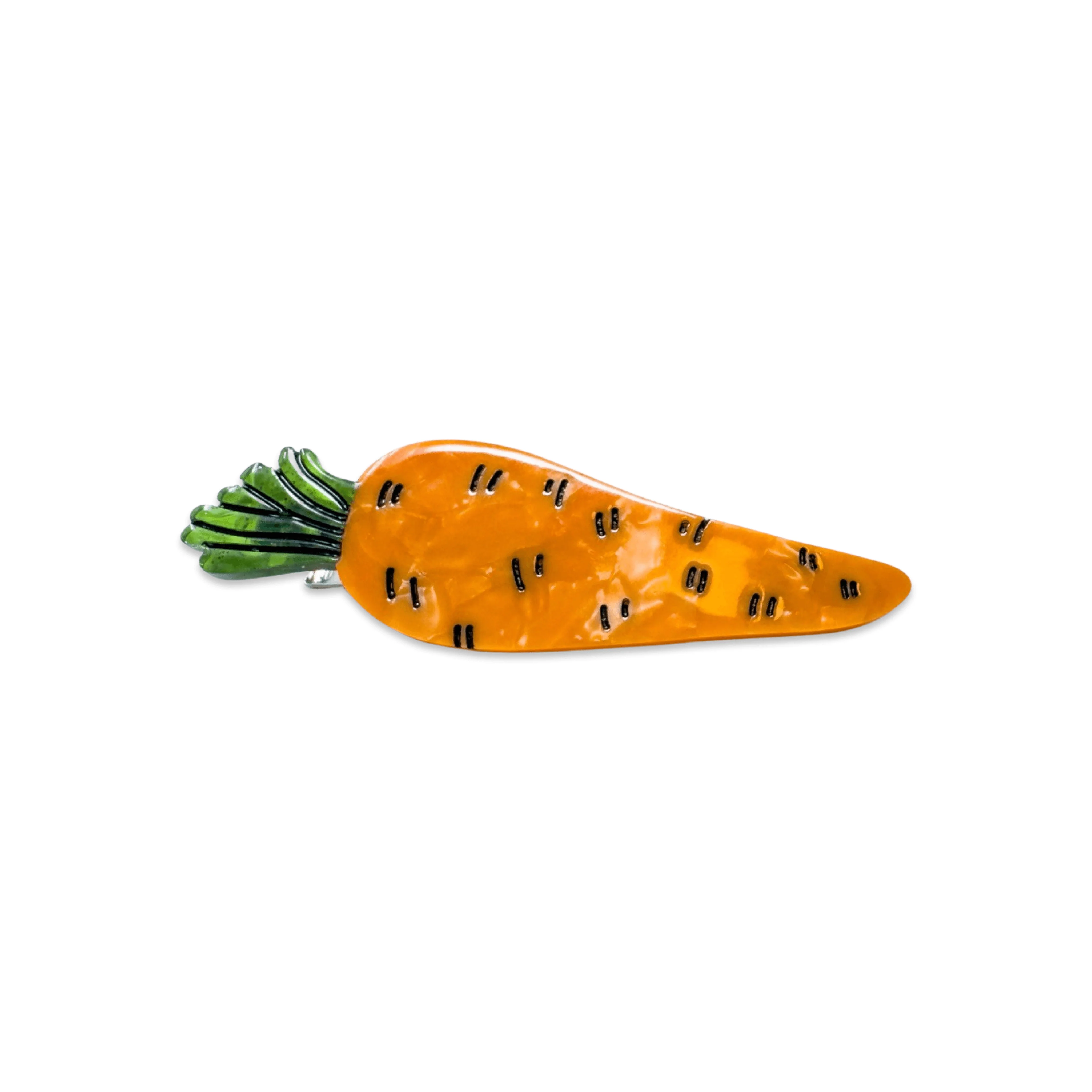 Carrot Alligator Hair Clip Set