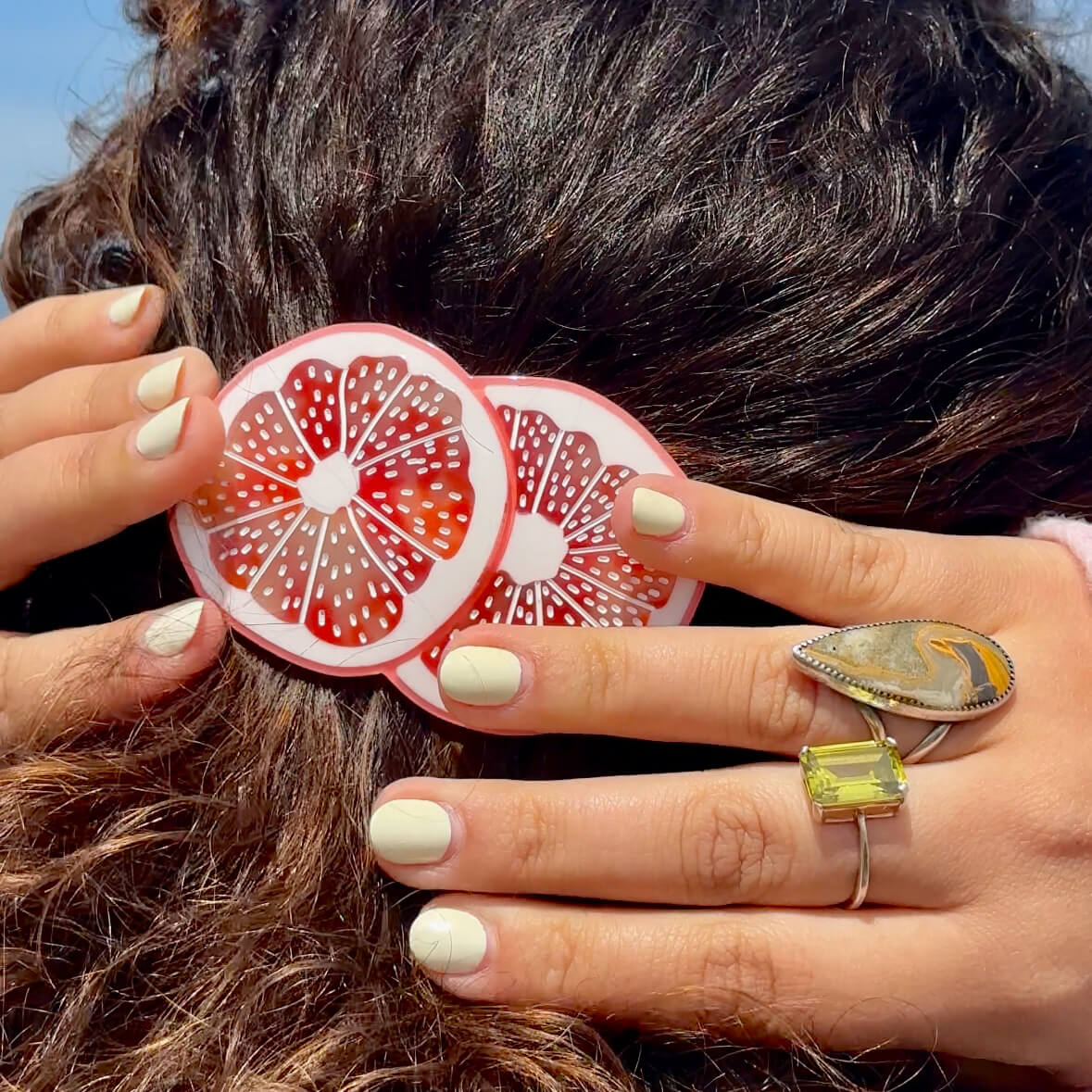 Grapefruit French Barrette