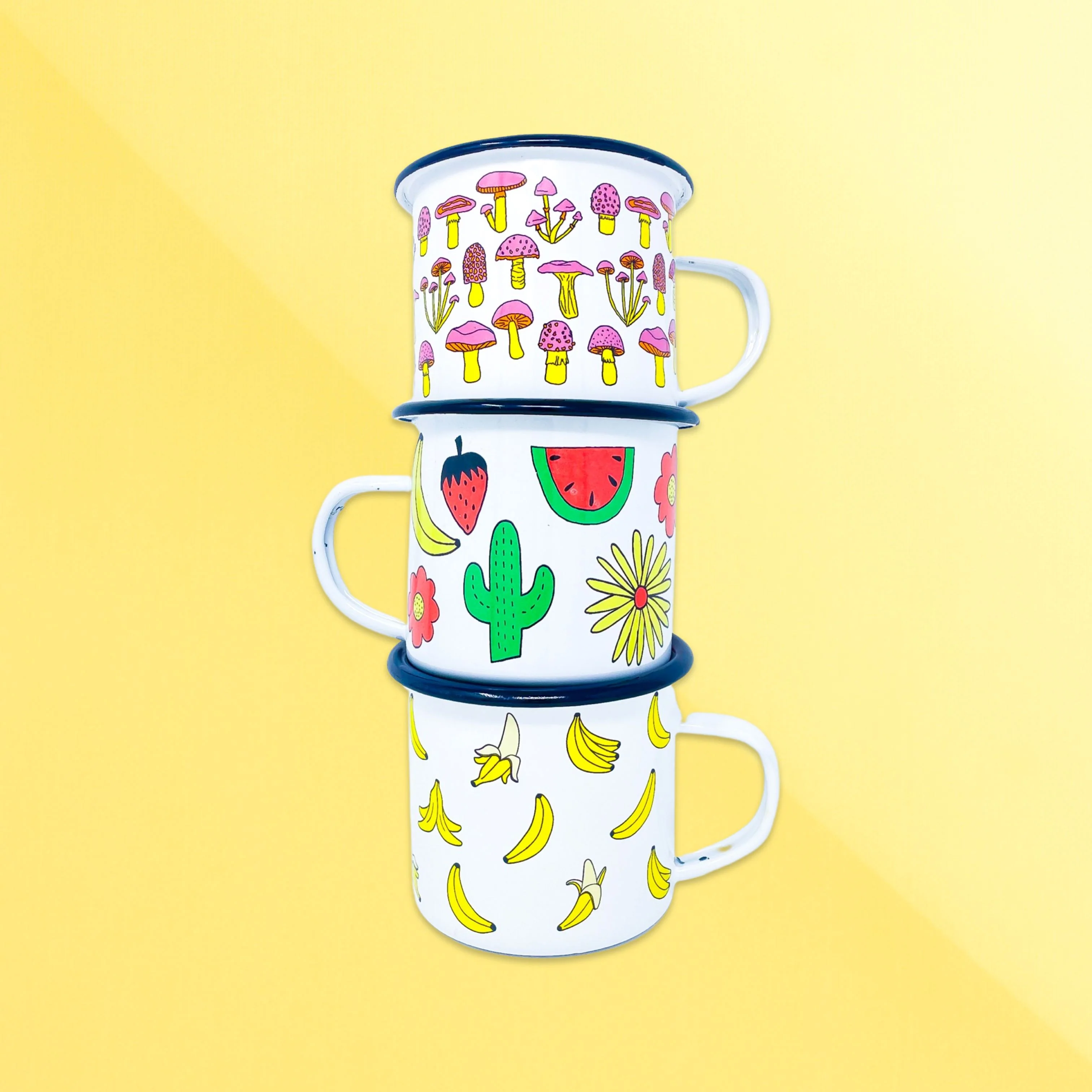 Fruits & Flowers Enamel Mug