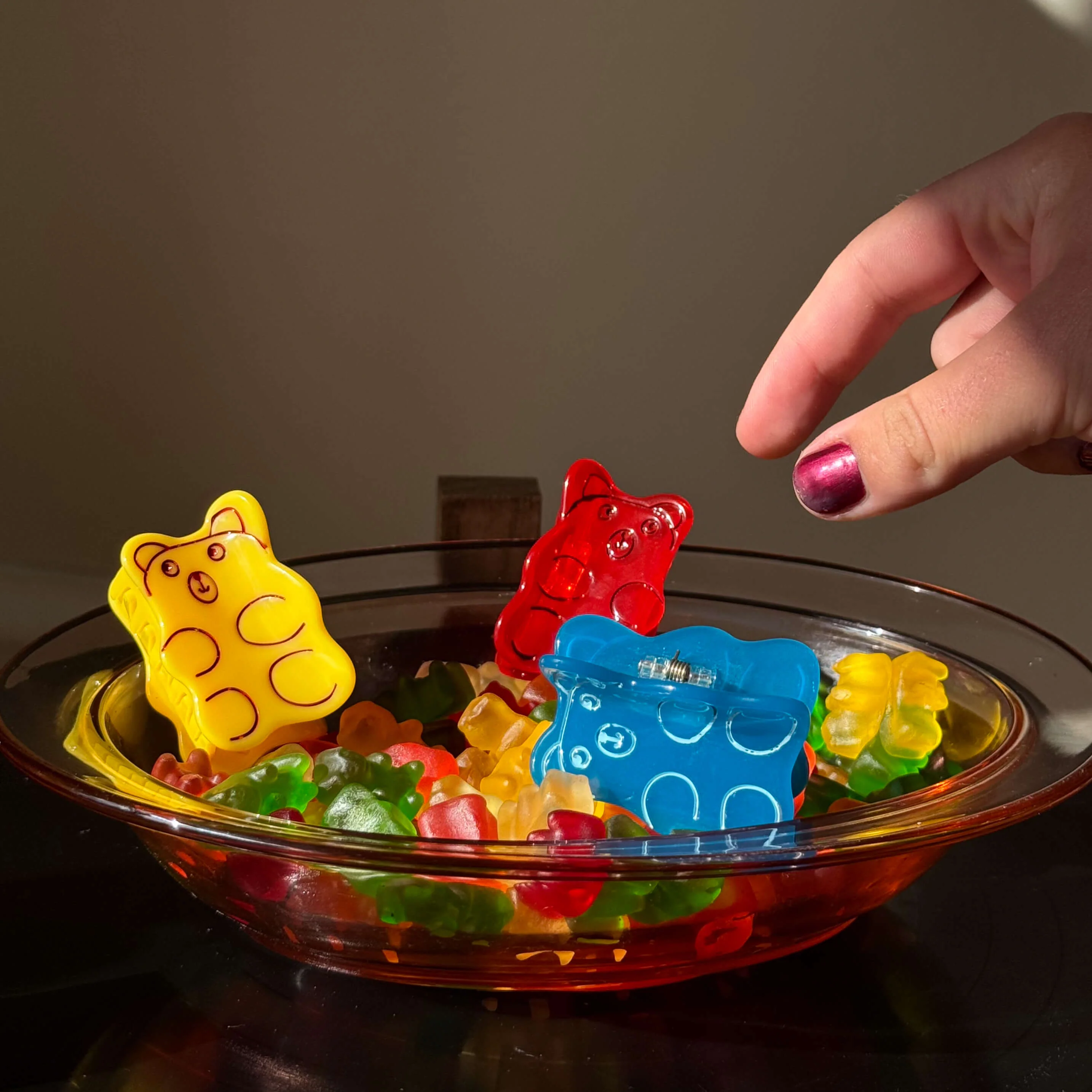 Mini Yellow Gummy Bear Hair Claw Clip