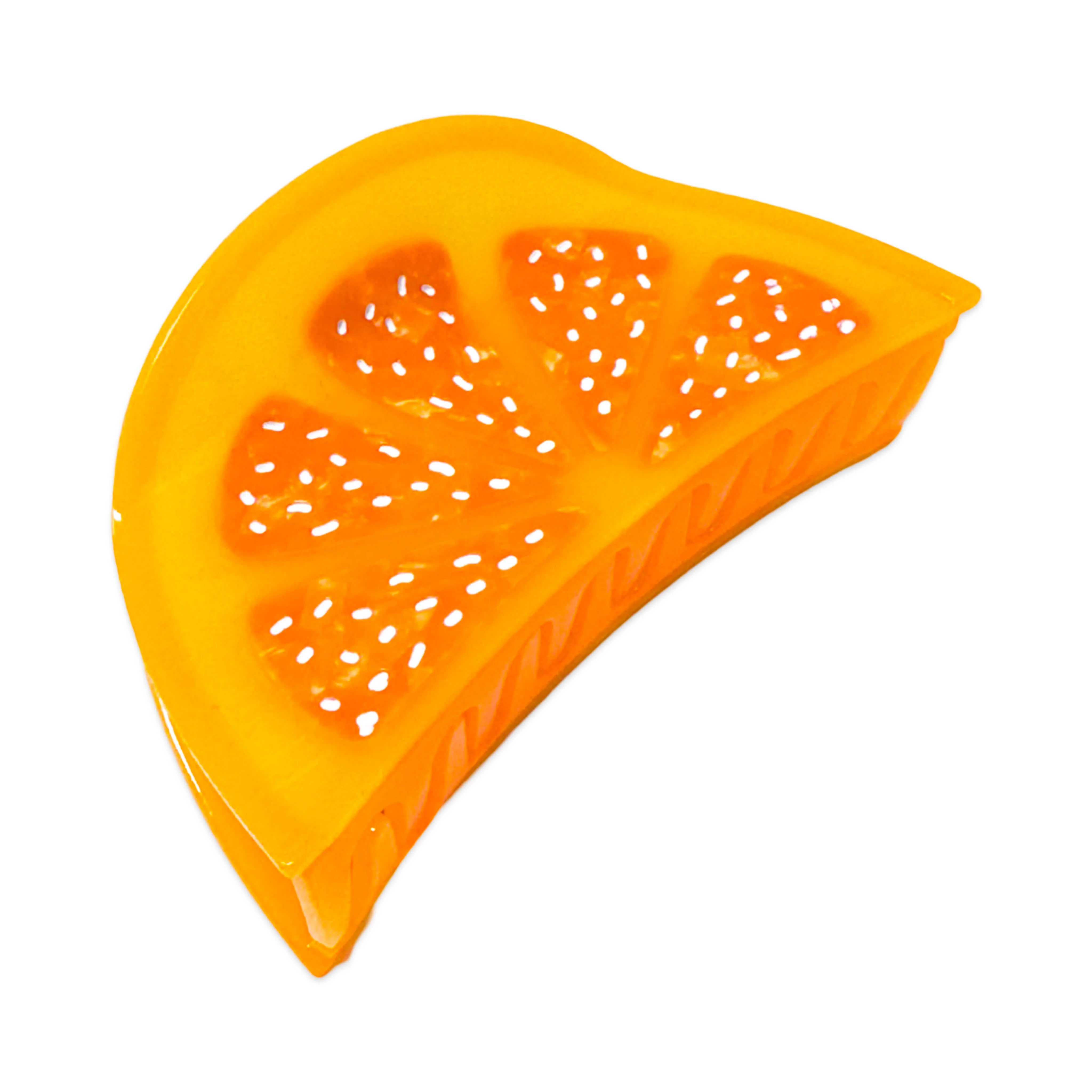Large Orange Slice Hair Claw Clip