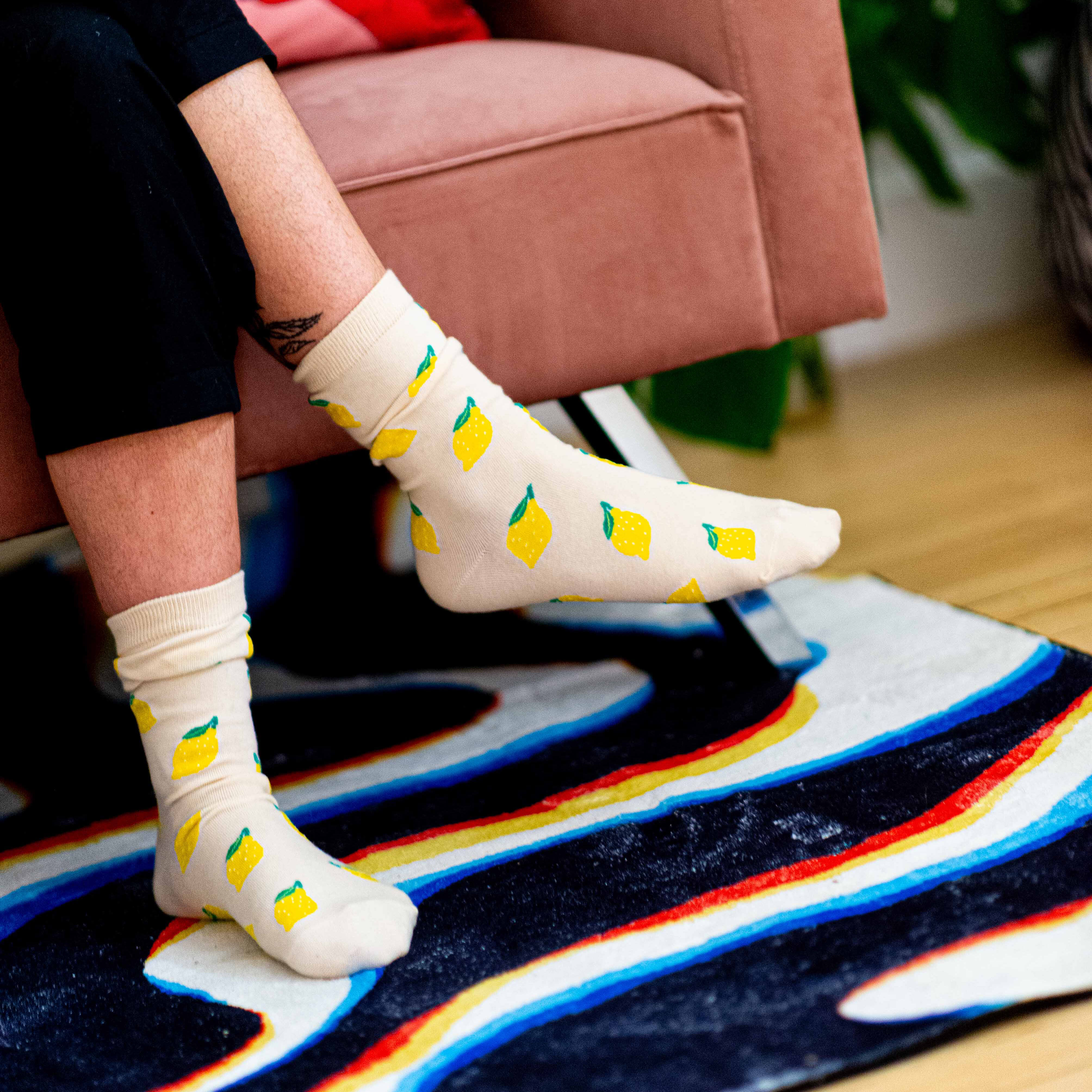Lemon Crew Socks