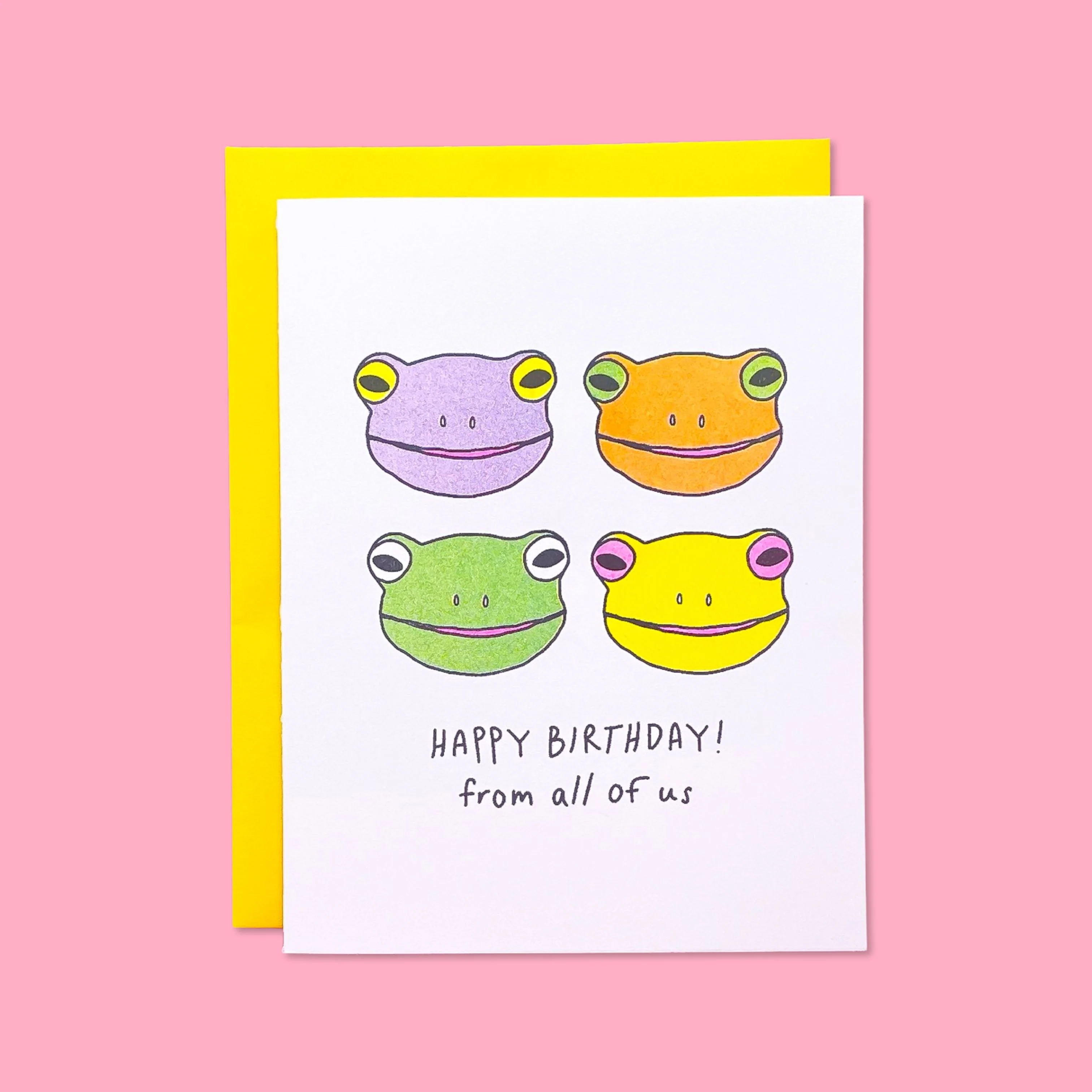Happy Birthday From All Of Us Risograph Card