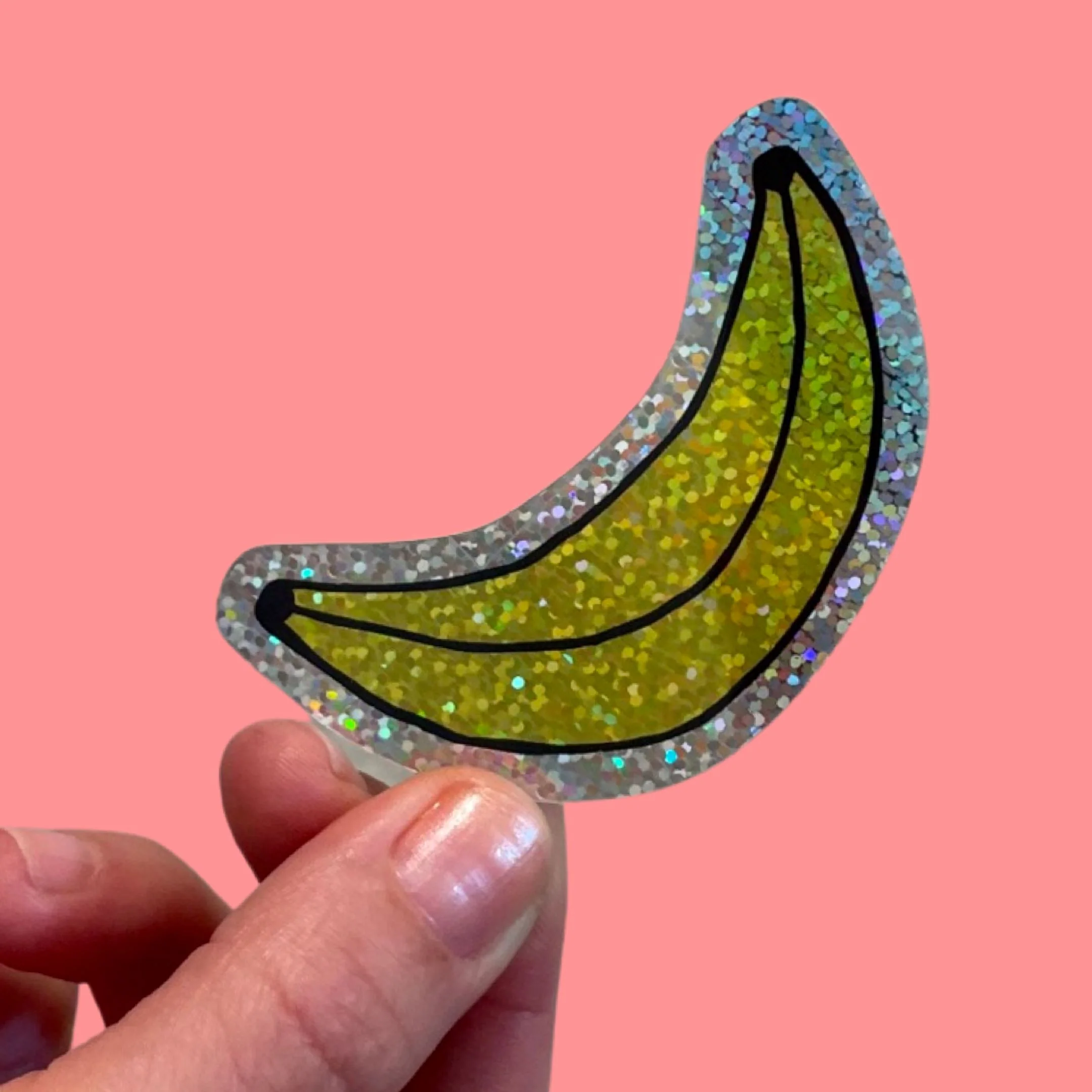 Glitter Banana Sticker